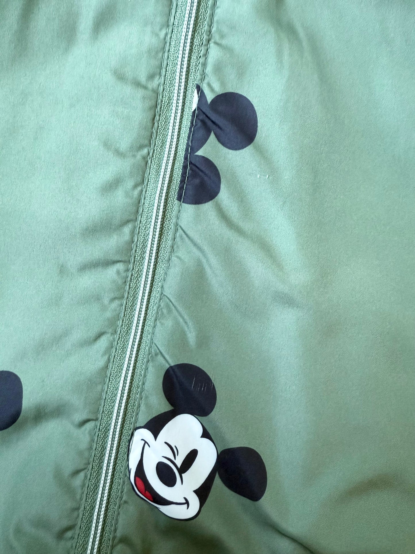H&M x Disney Green Mickey Fleece Lined Wind Breaker (9-12 Months)