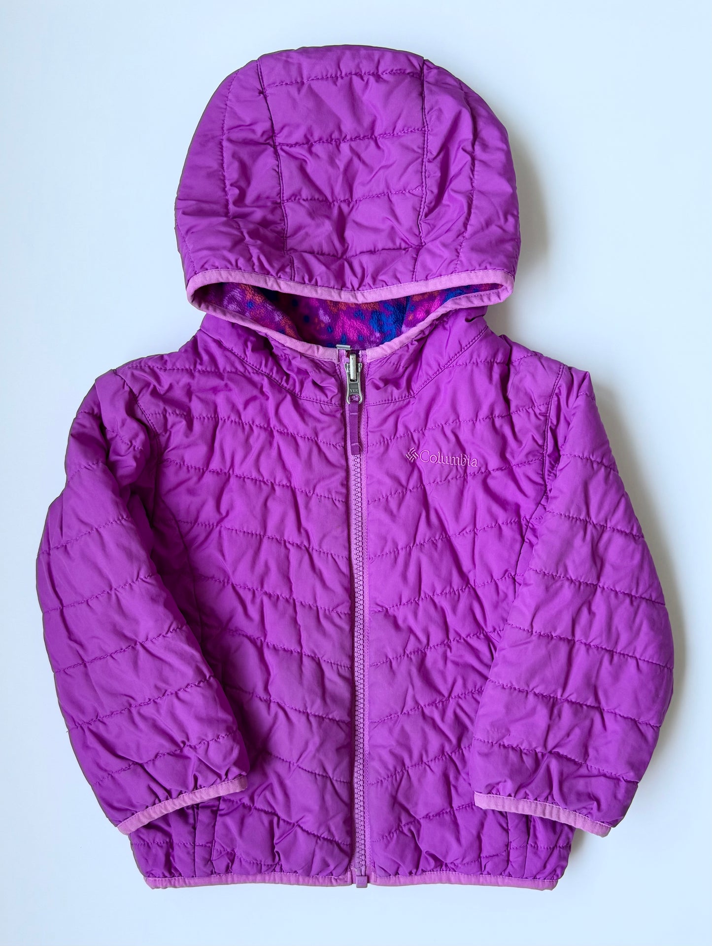 Columbia Purple Demask Double Trouble Reversible Fall Jacket (3T)
