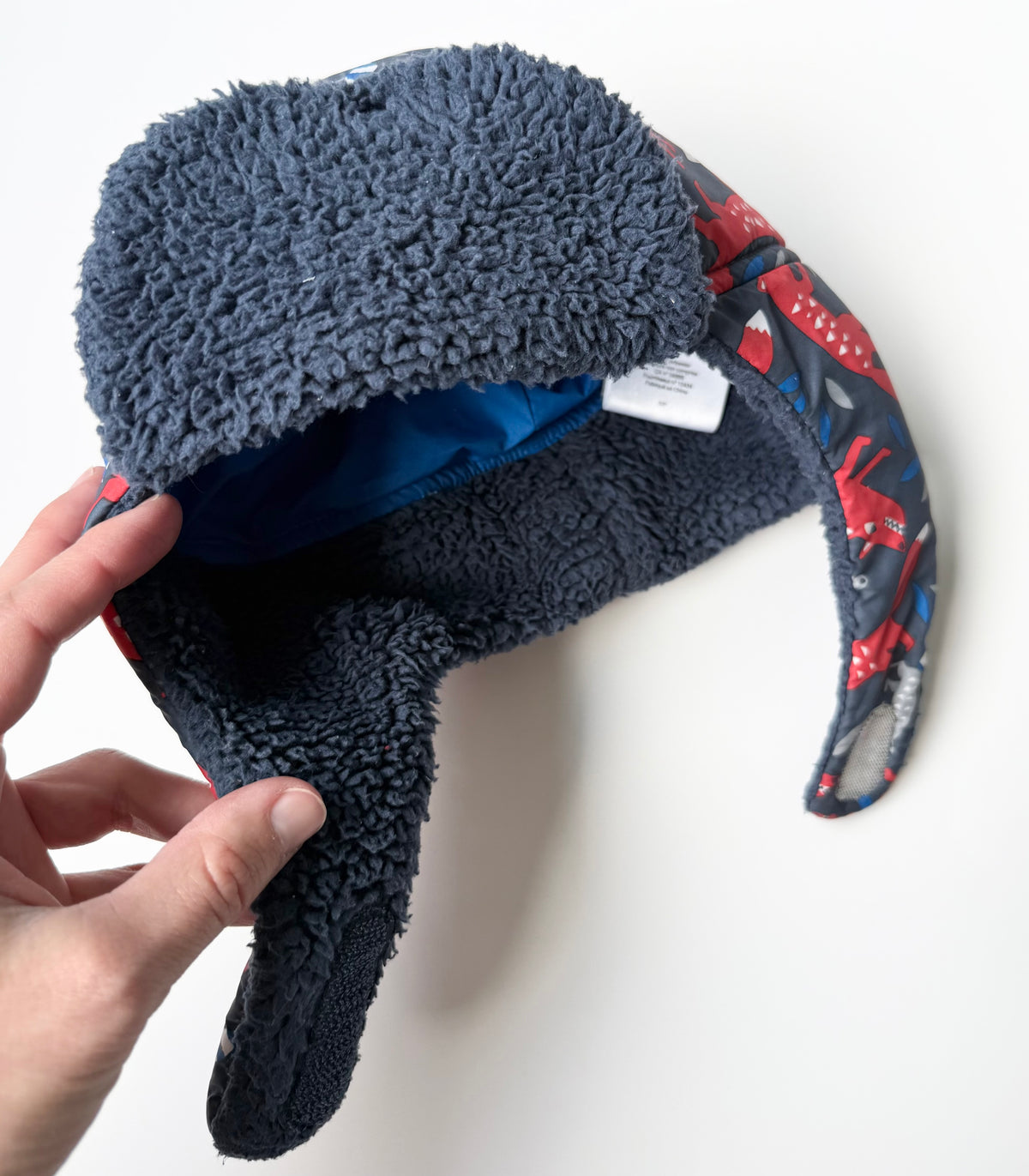 MEC Cocoon Trapper Hat - Navy Racoon & Fox Print (Small)