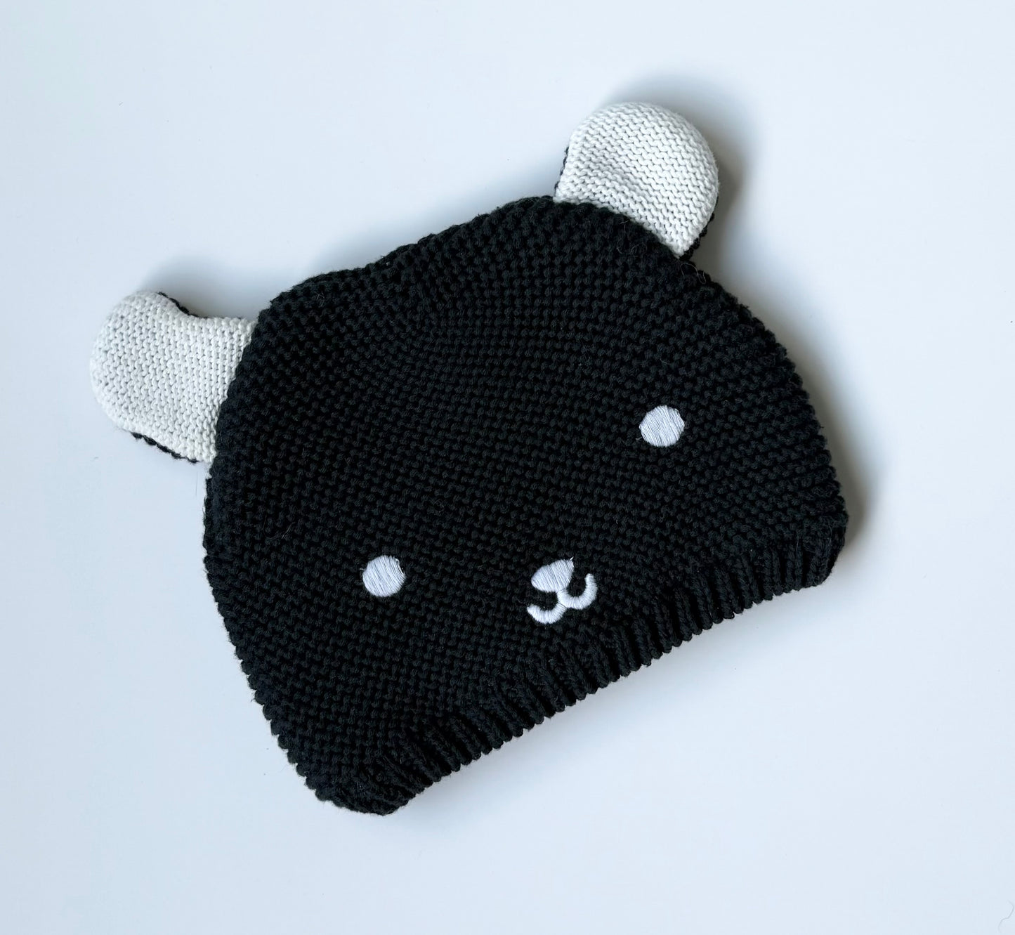 Indigo Baby Black Knit Teddy Beanie (0-12 Months)