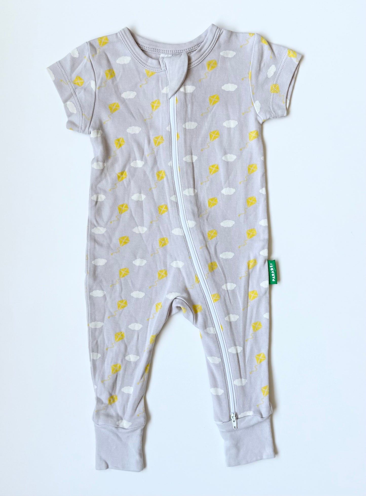 Parade Organics Light Purple & Kites Short Sleeve Sleeper Romper (3-6 Months)