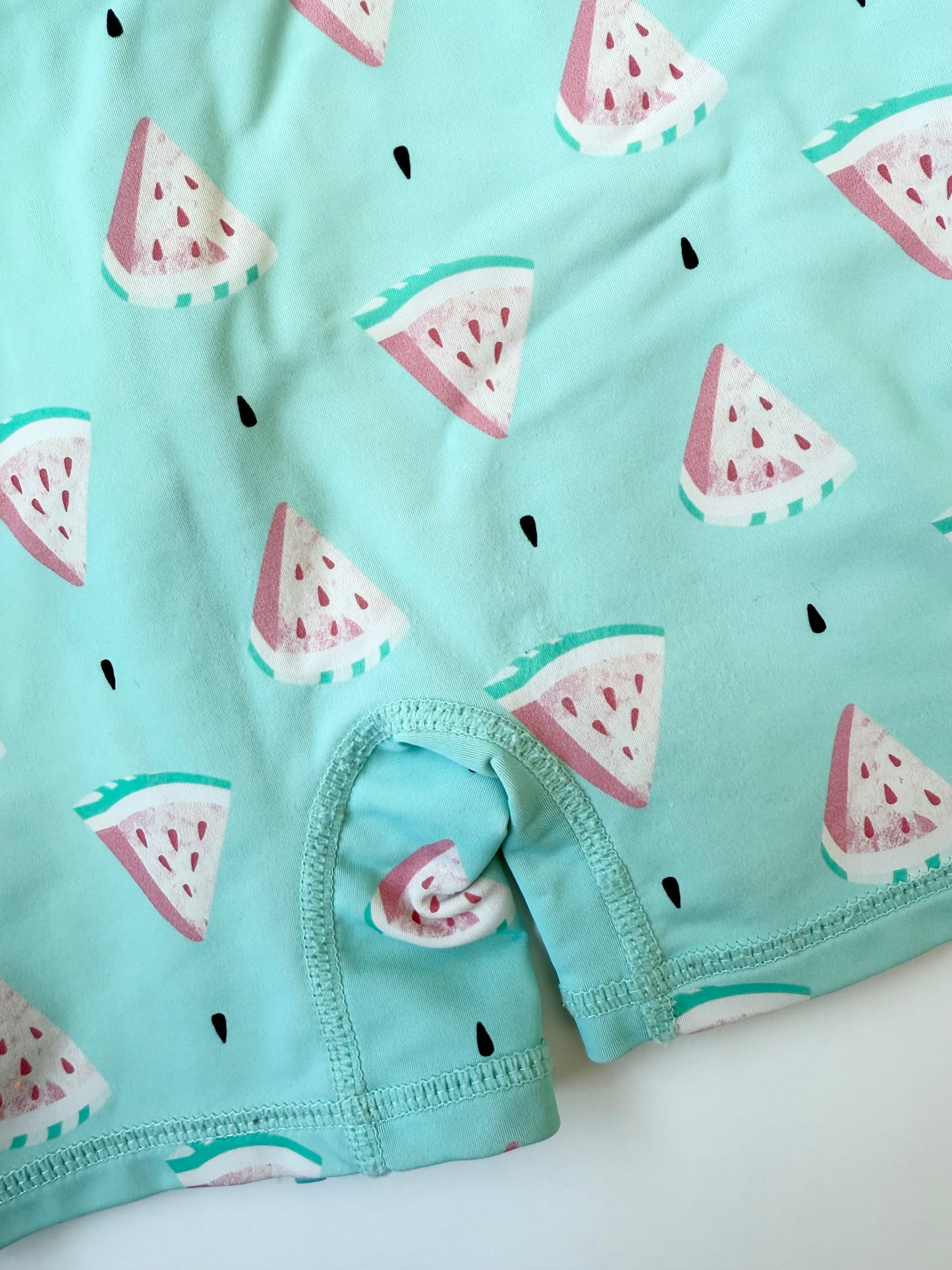 Jan & Jul Blue Watermelon Long Sleeve & Shorts Rashguard One Piece Swimsuit (2T)