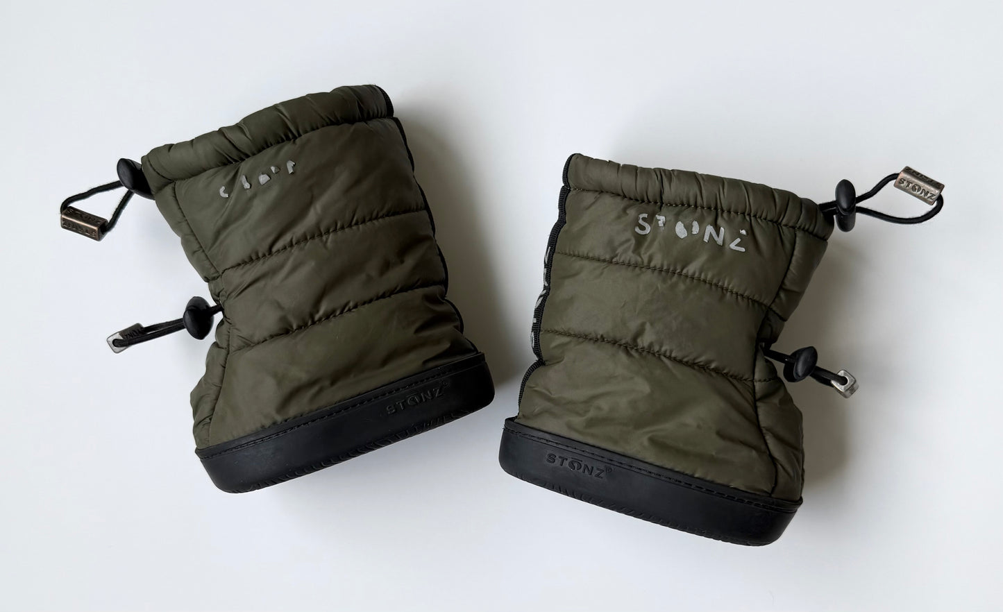 Stonz Puffer Booties in Cypress (Medium)