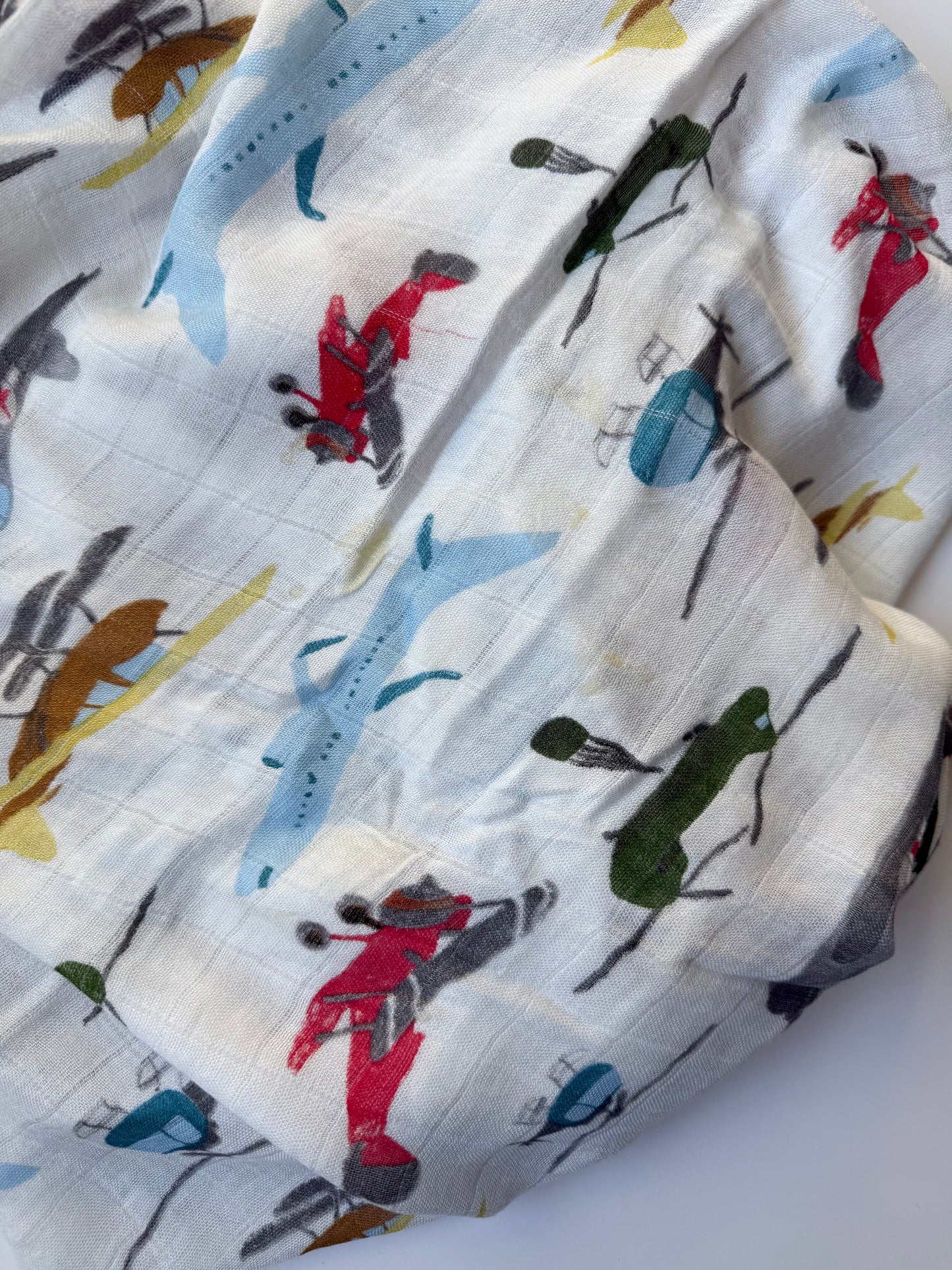 Little Unicorn Airplanes Muslin Bamboo Swaddle Blanket