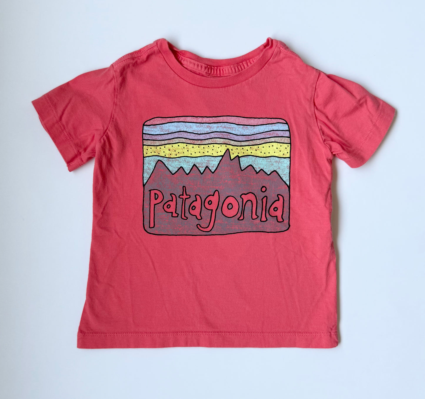 Patagonia Baby Fitz Roy Skies T-Shirt in Sunlit Pink (2T)