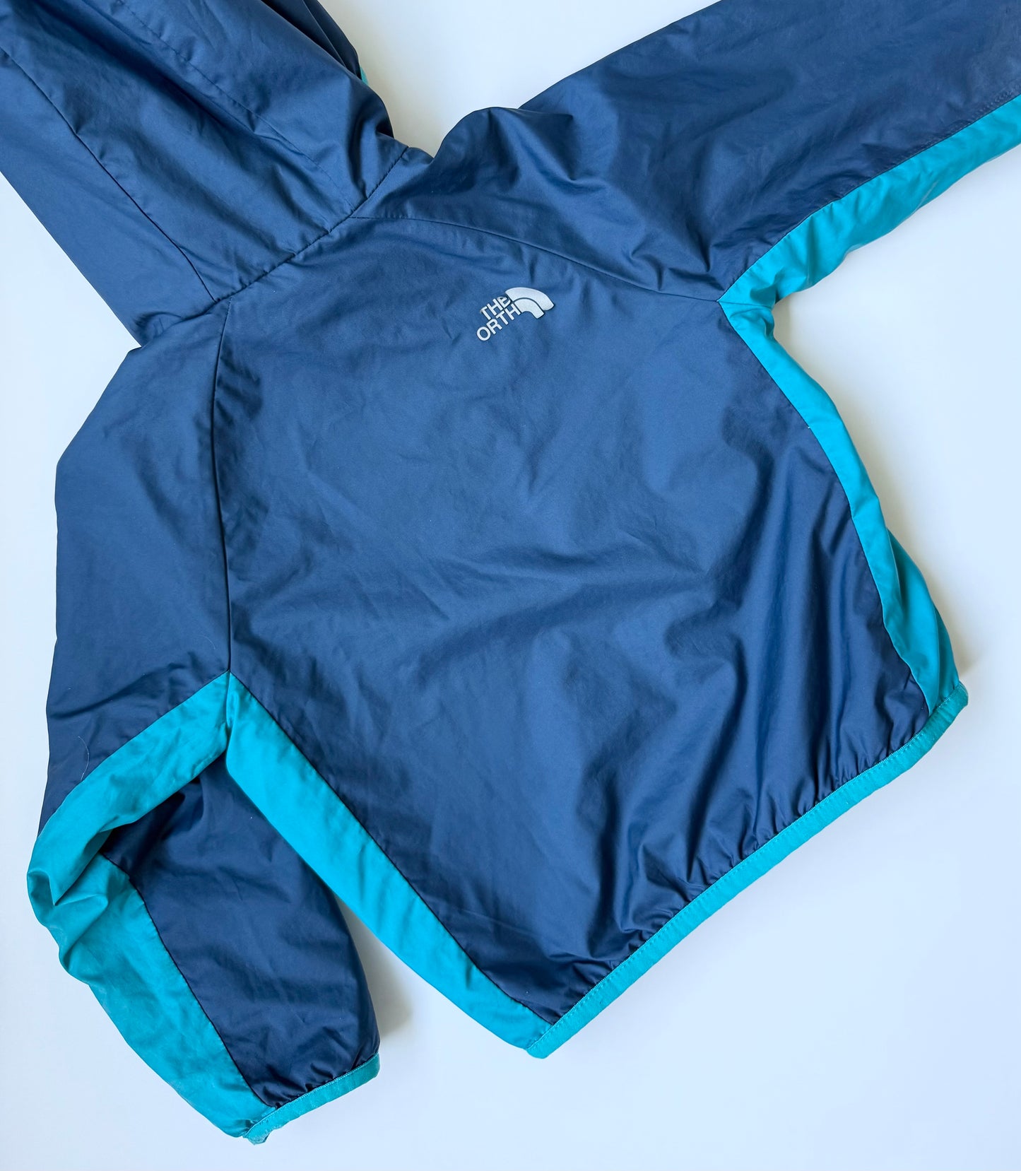 The North Face Blue Stripped Reversible Breezeway Fall Jacket (18-24 Months)