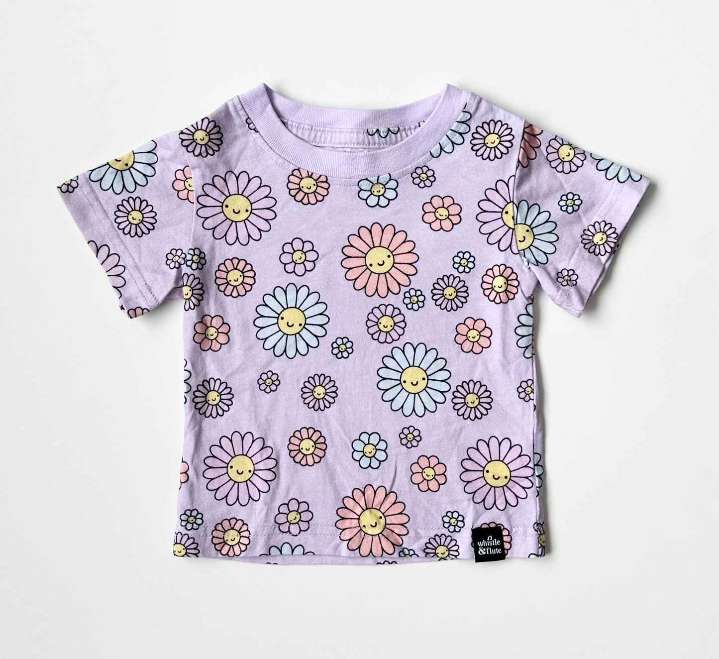 Whistle & Flute Purple Daisys T-Shirt (6-12 Months)