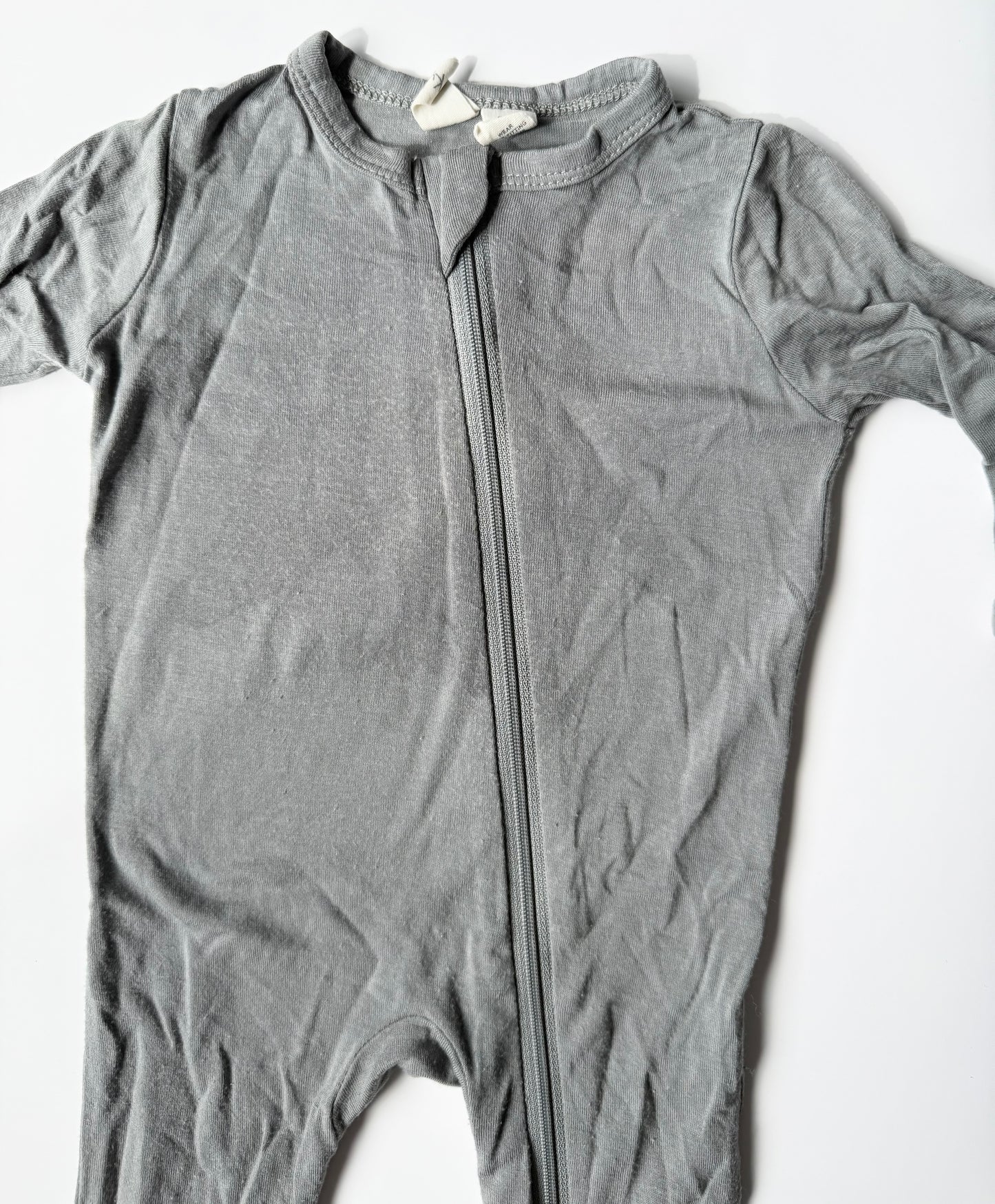 Kyte Charcoal Zipper Footie Sleeper (0-3 Months)