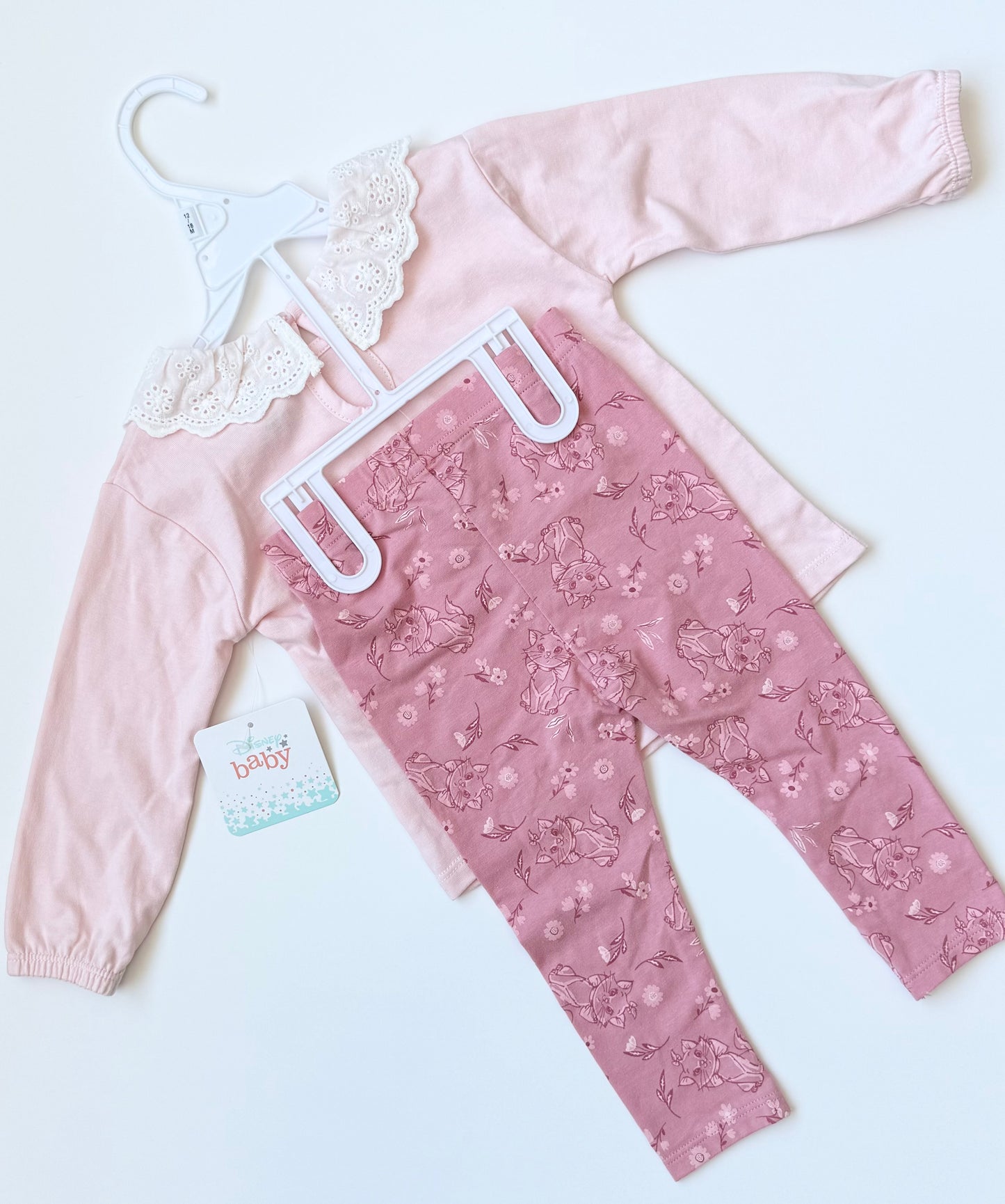 Disney Baby Pink Marie “I’m Pretty Puuurfect” Long Sleeve & Pants Set - New (12-18 Months)