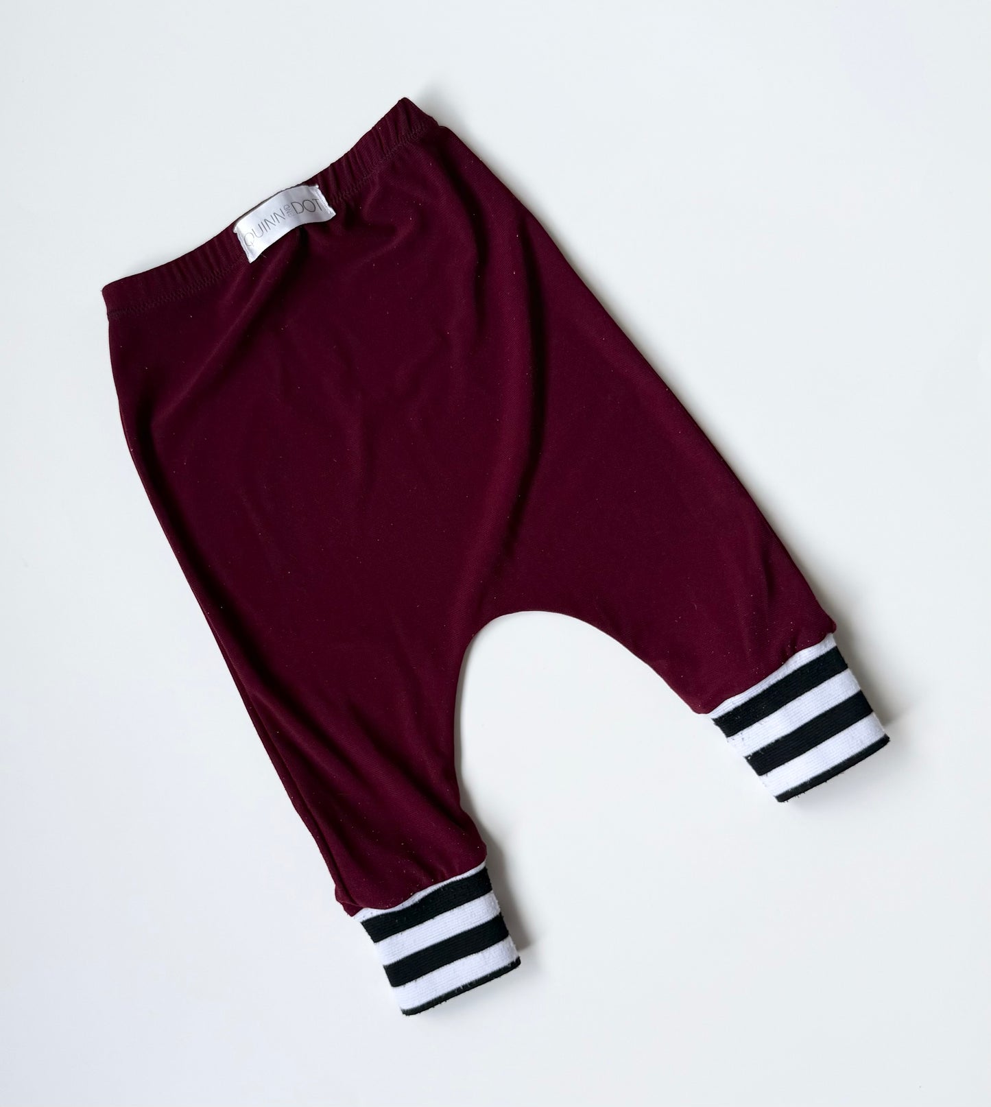 Quinn & Dot Maroon & Stripped Haram Pants (3-6 Months)
