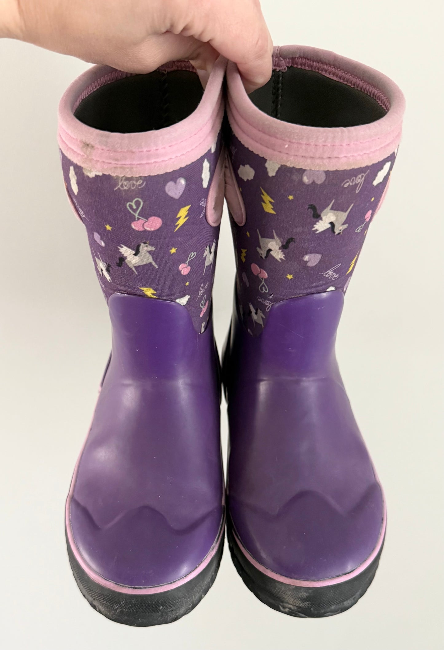 Purple Unicorn Boots (Kids 1)