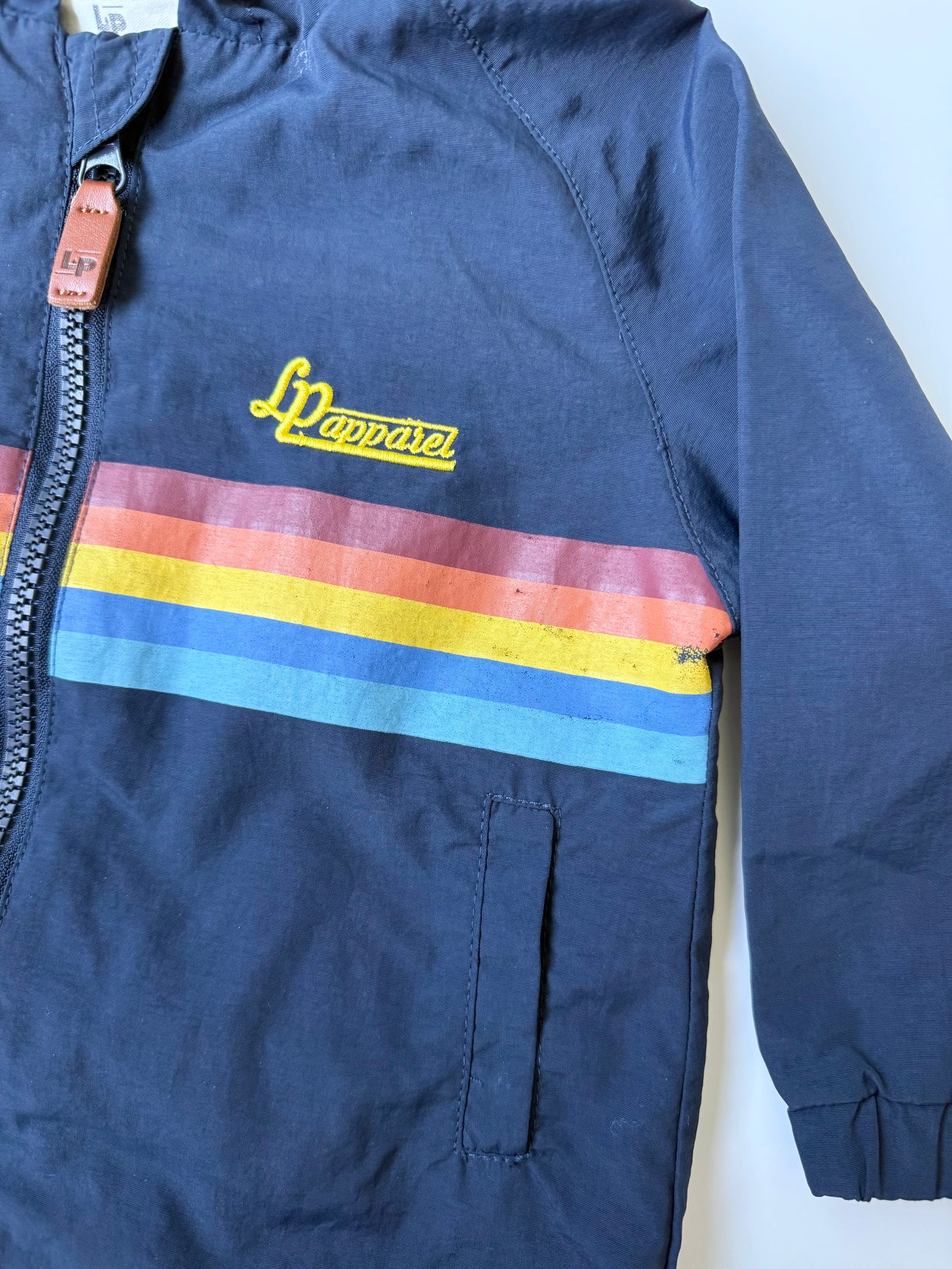 L&P Apparel Navy & Rainbow Wind Breaker (12-24 Months)