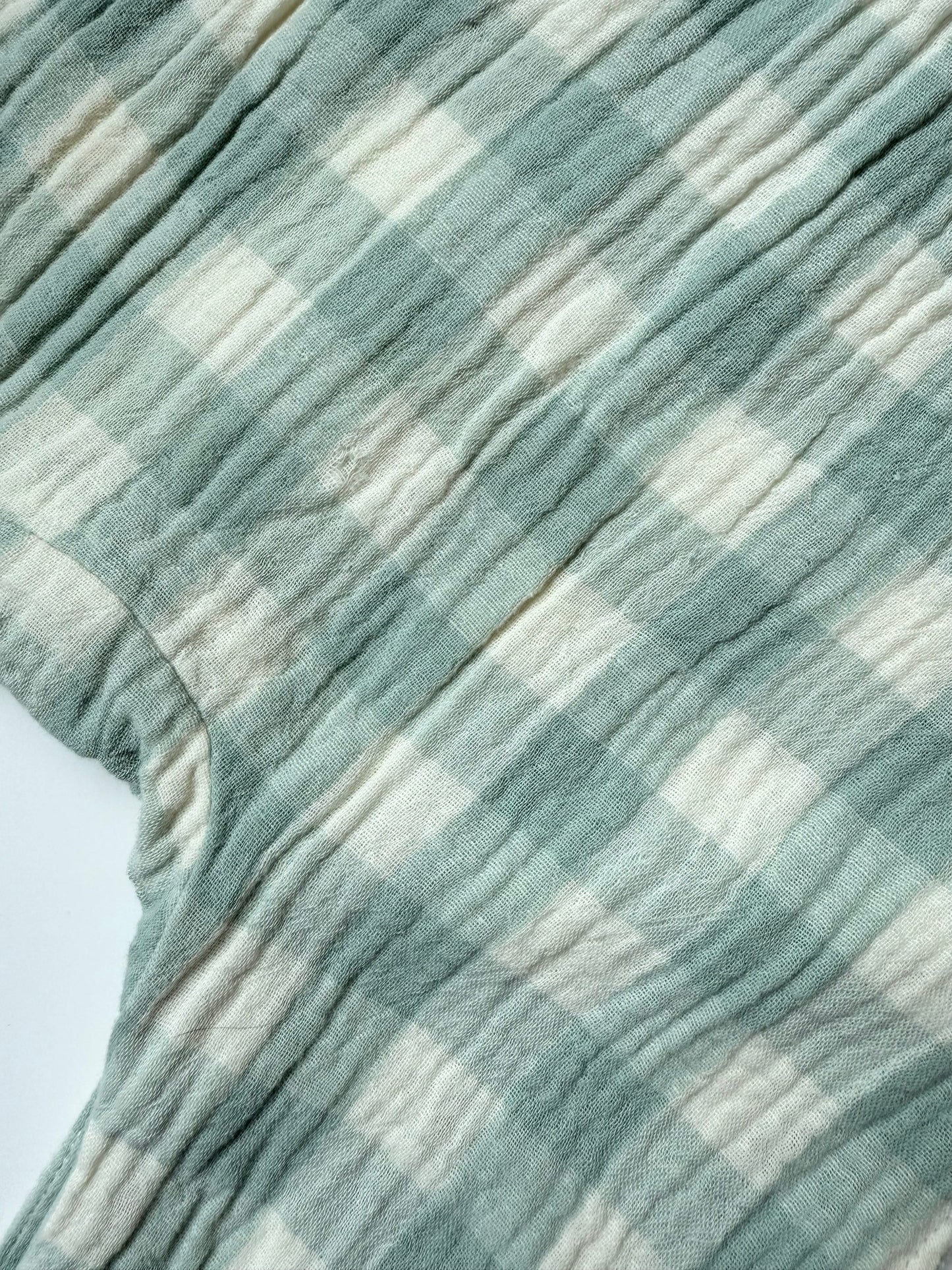 Cat & Jack Green & White Checkered Sleeveless Jumpsuit (12 Months)