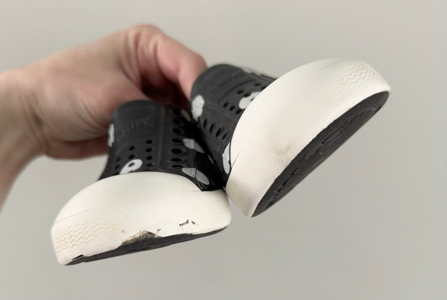 Native Black & White Polkadot Jefferson Slip Ons (9)