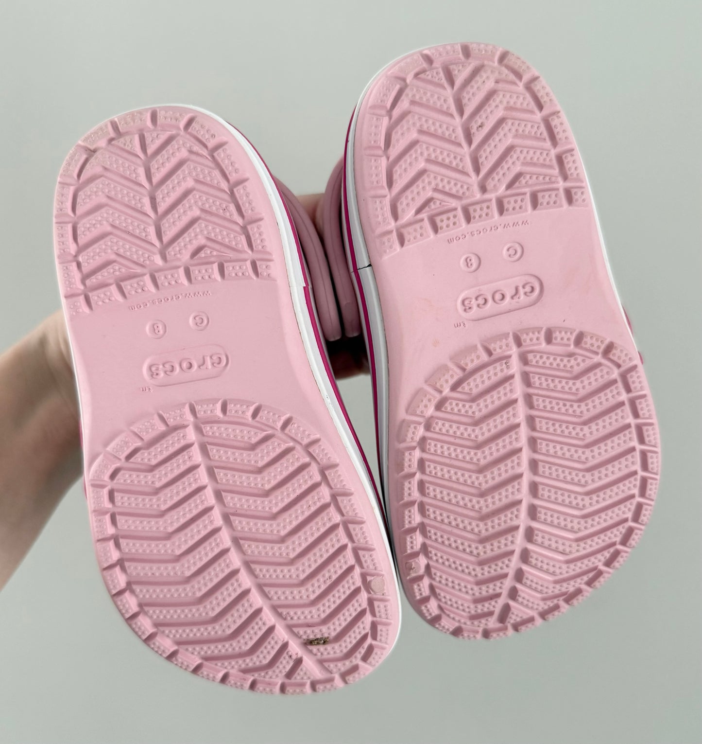 Crocs Bayaband Light & Dark Pink Slip On Clog (8)