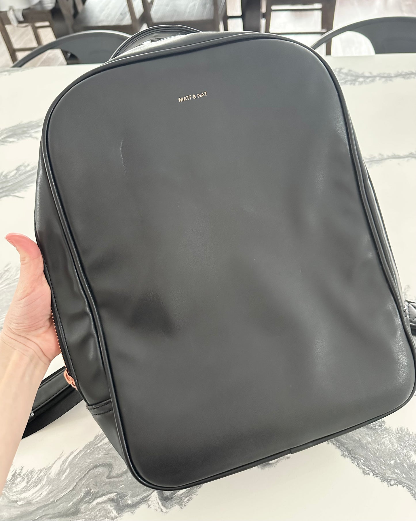 Matt & Nat Alex Black Vegan Backpack - Loom Collection