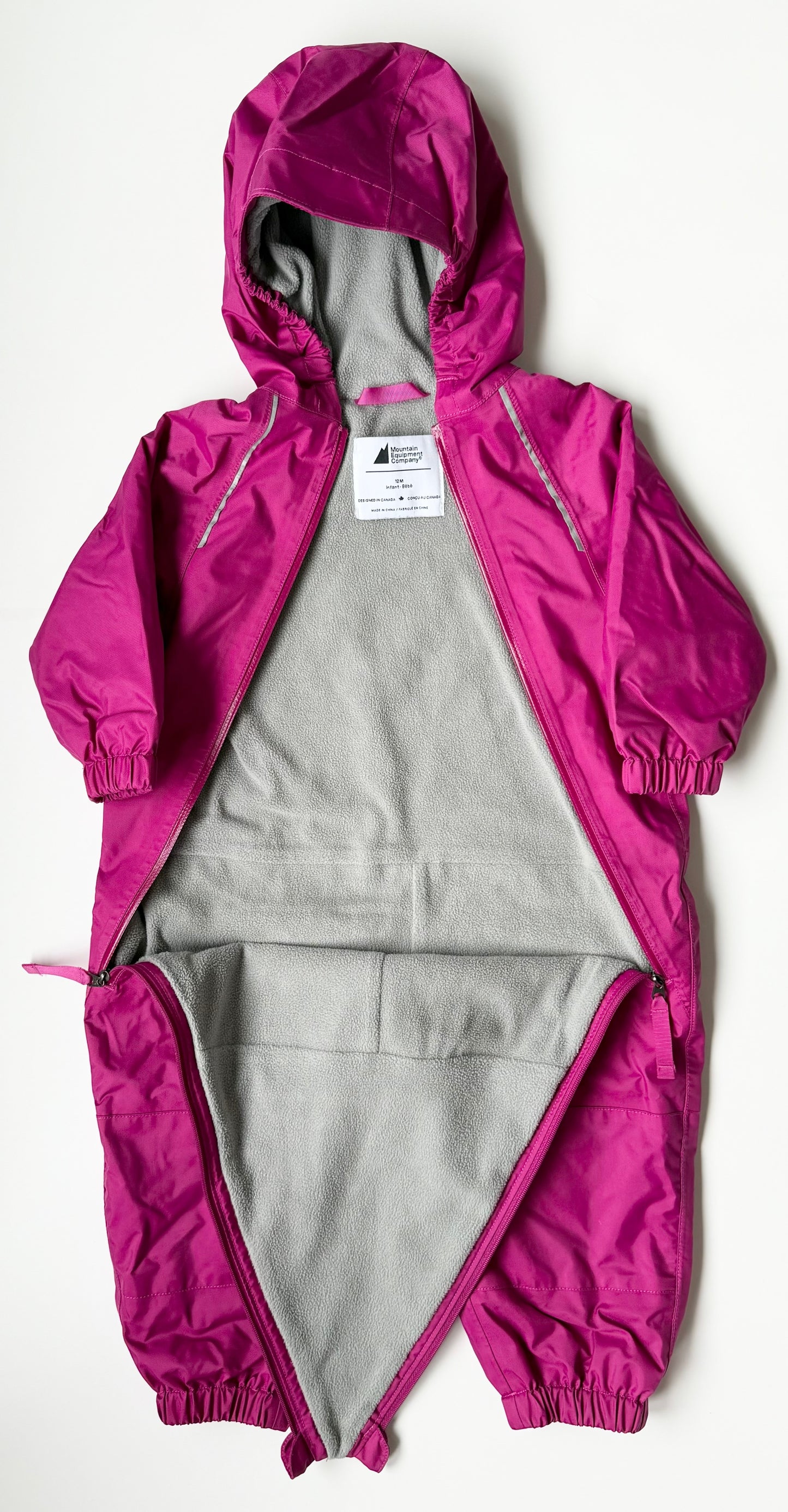 MEC Magenta Fleece Lined Cozy Newt Suit (12 Months)