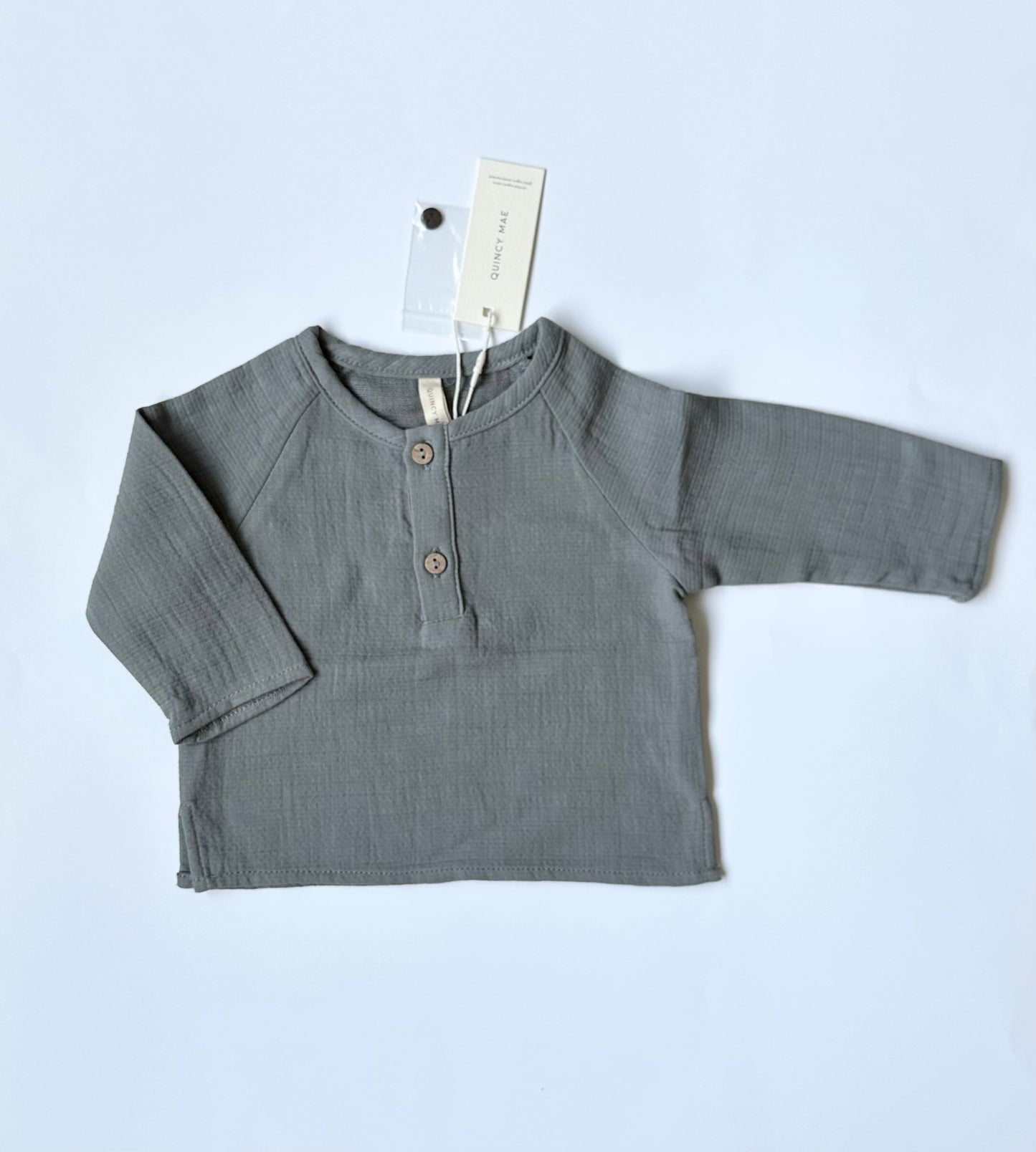 Quincy Mae Grey Long Sleeve - New (0-3 Months)