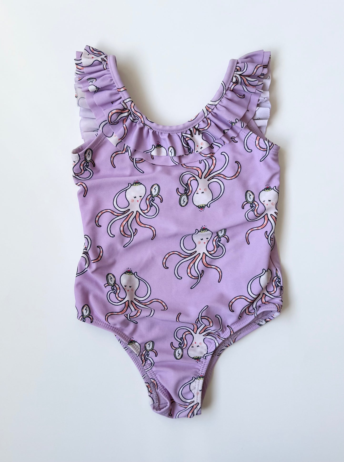 Baby Gap Purple Octopus & Ruffle Collar One Piece Swimsuit (4 Years)