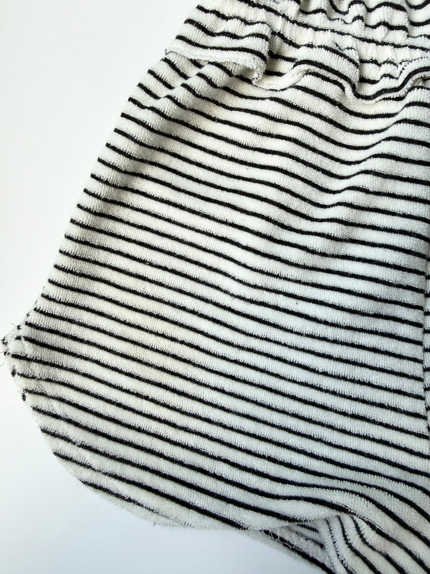 Zara Black & White Striped Terry Tank Romper (6 Years)