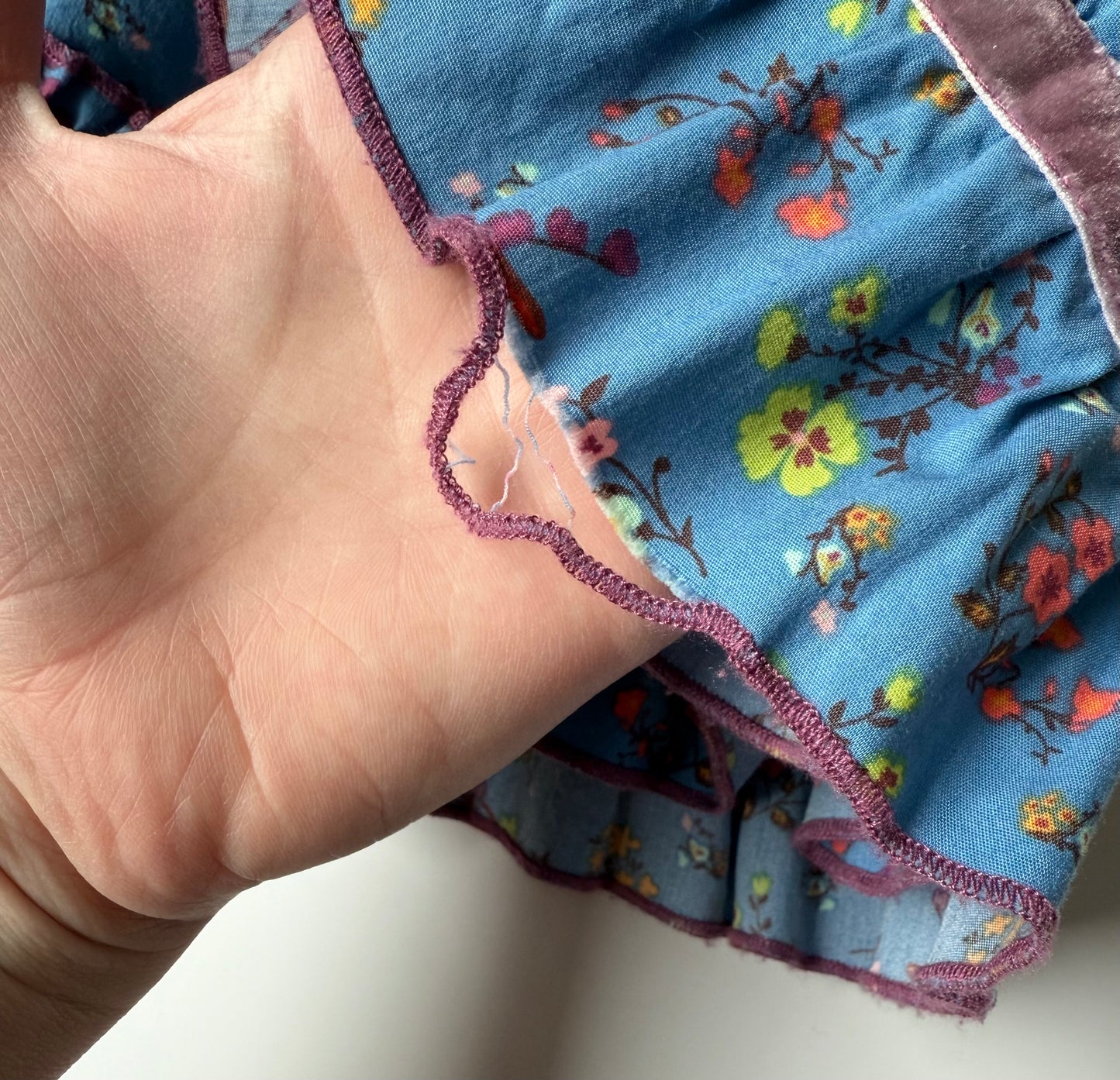 Matilda Jane Blue & Brown Ruffle Antique Floral Sleeveless Dress (6 Years)