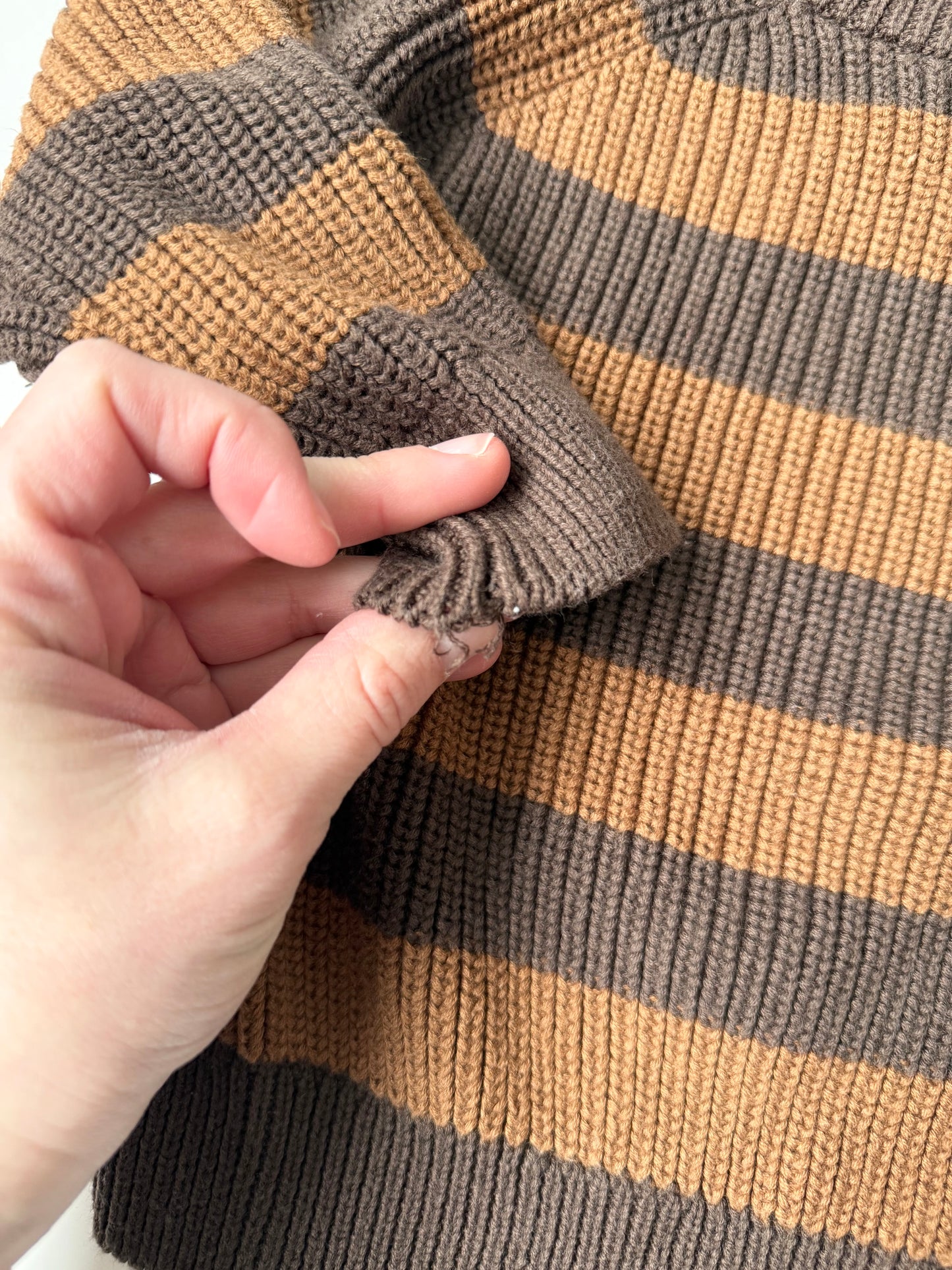 H&M Tan & Dark Brown Striped Sweater (18-24 Months)