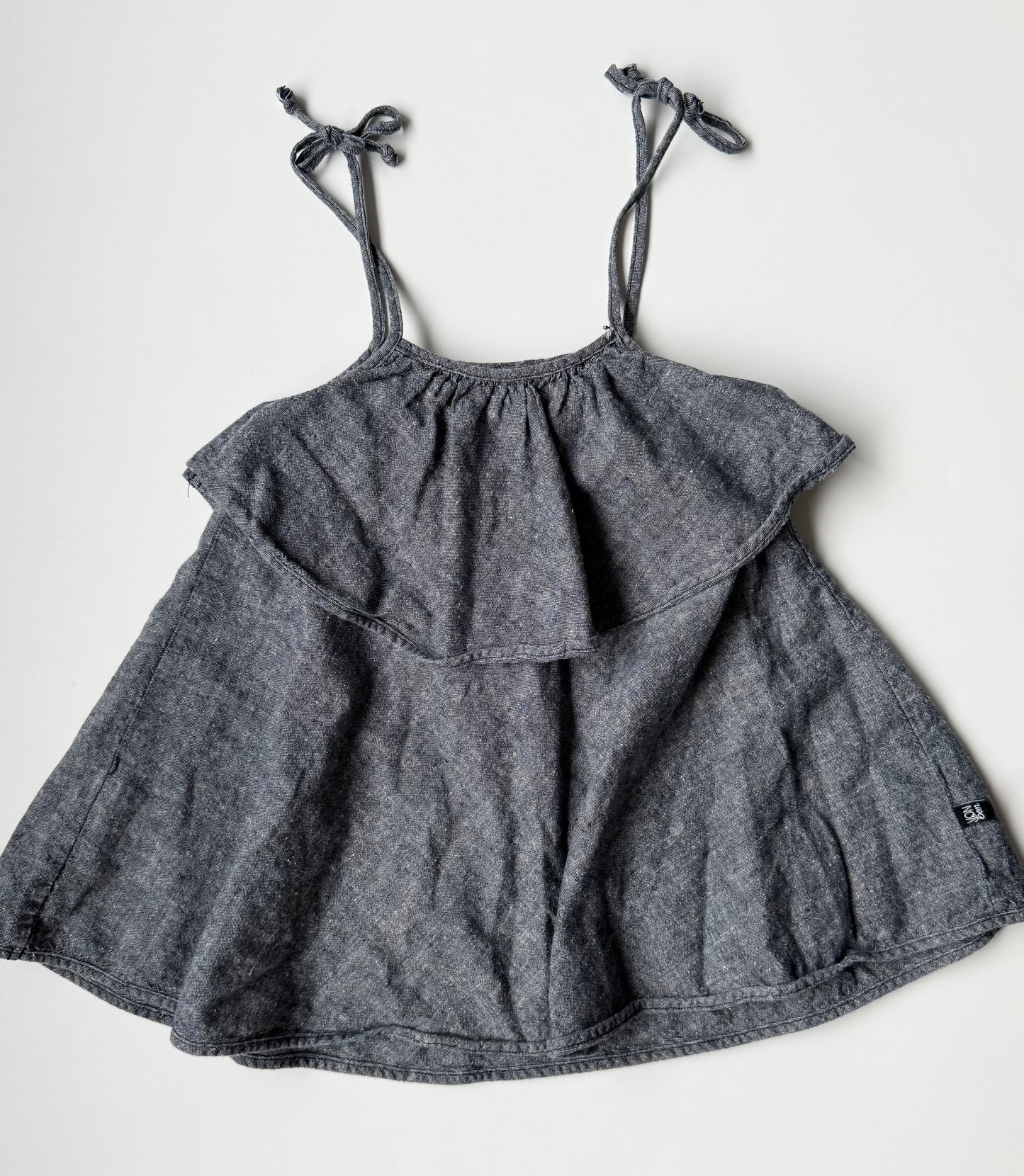 VonBon Dark Grey/Blue Tank Dress (12-18 Months)