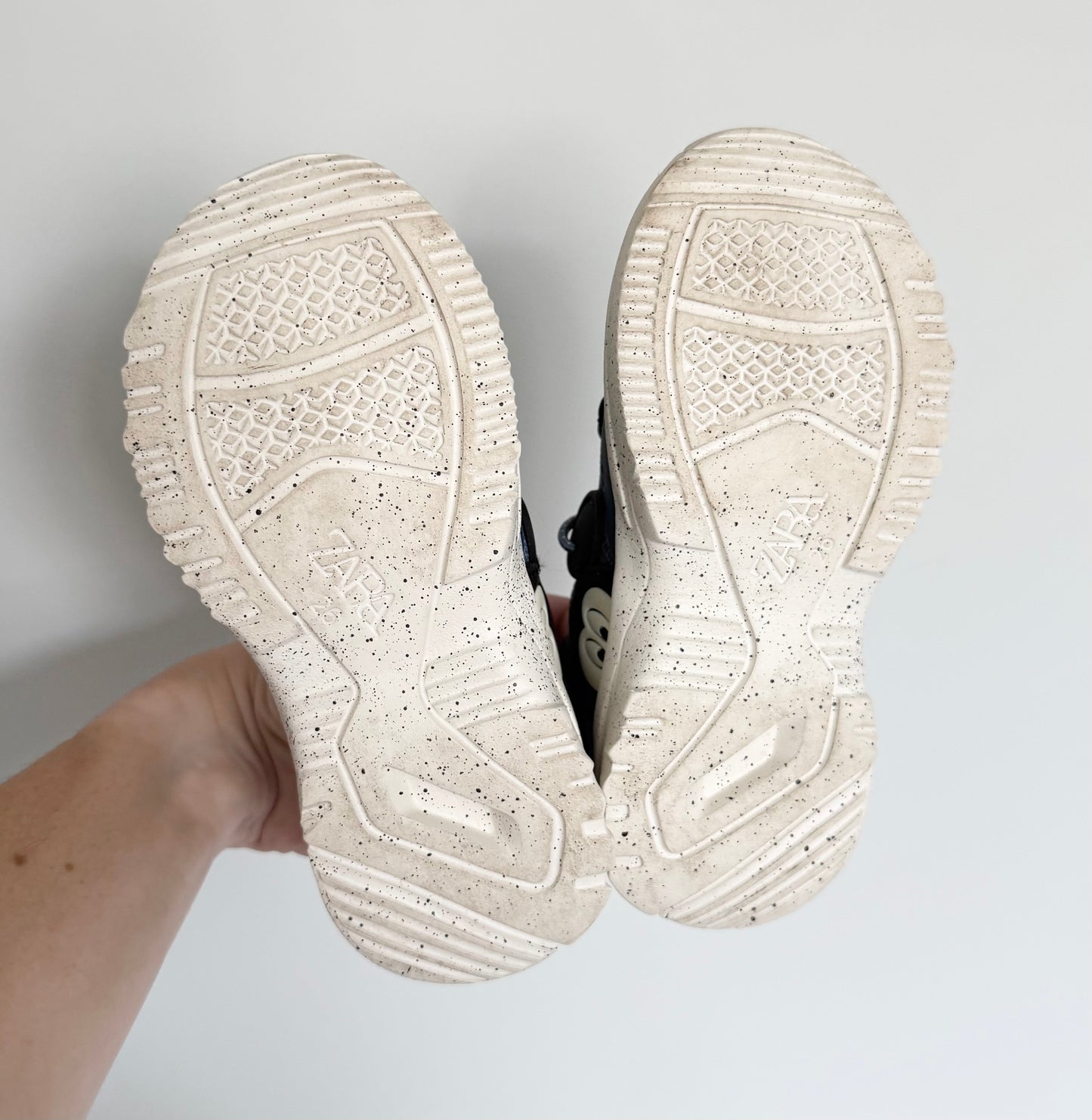Zara x Disney Blue Mickey Mouse Stretch Drawstring Sneakers (9.5)