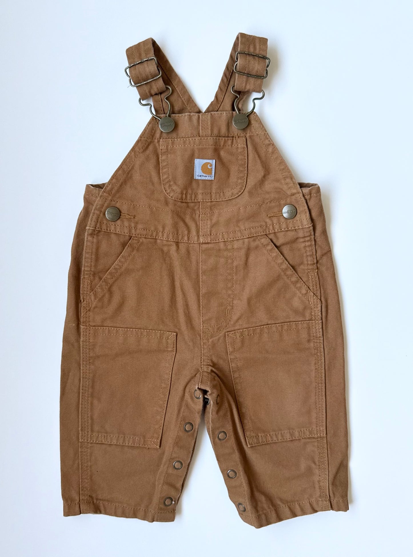 Carhartt Classic Brown Canvas Bib Overalls (3 Months)