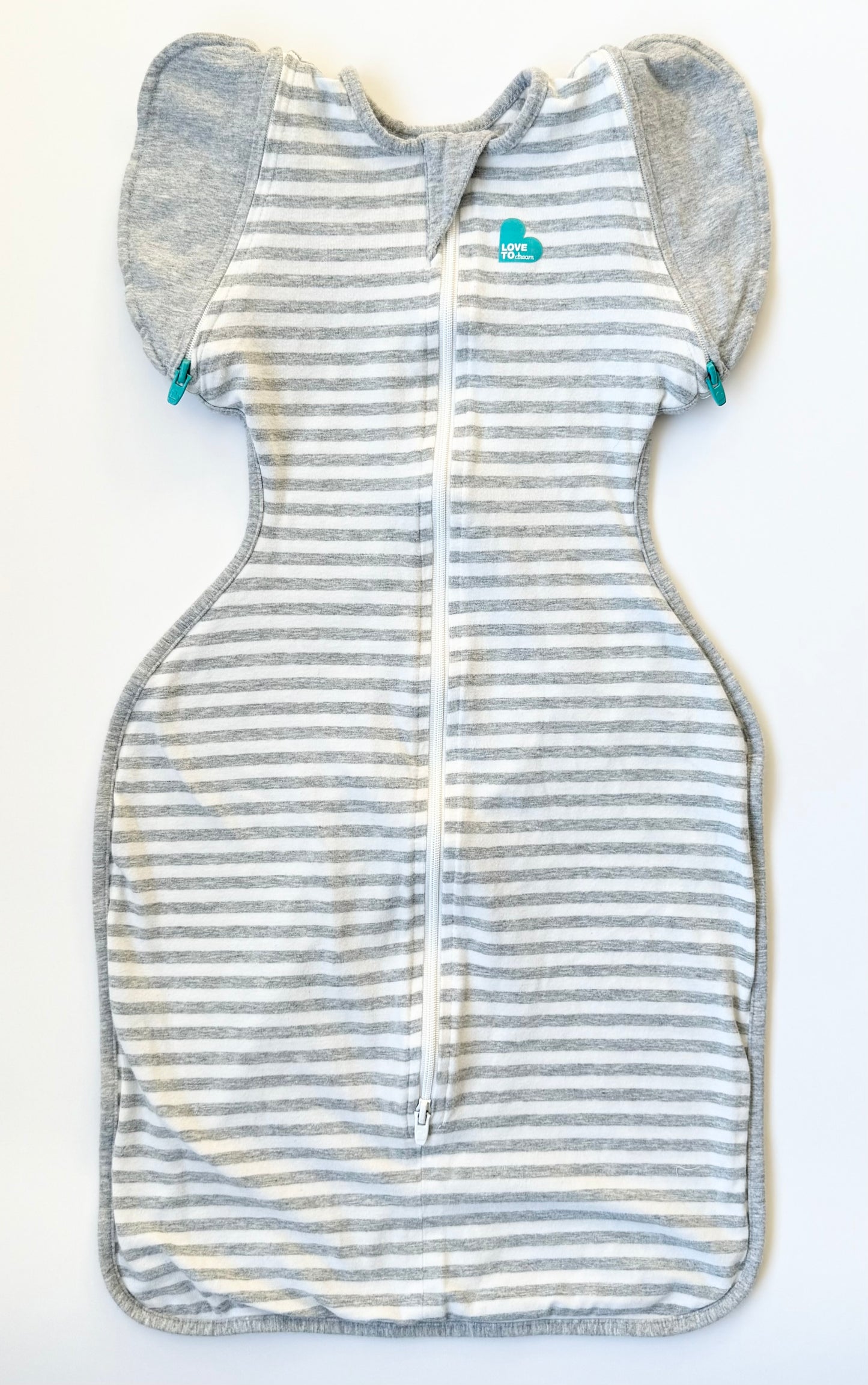 Love to Dream White & Grey Striped Swaddle Up Transition Bag Original (Medium)