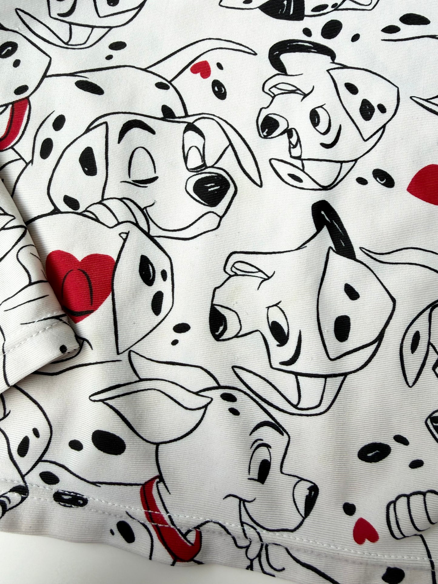 Baby Gap x Disney 101 Dalmatians Red Hearts Long Sleeve Two Piece Swimsuit Set (12-18 Months)