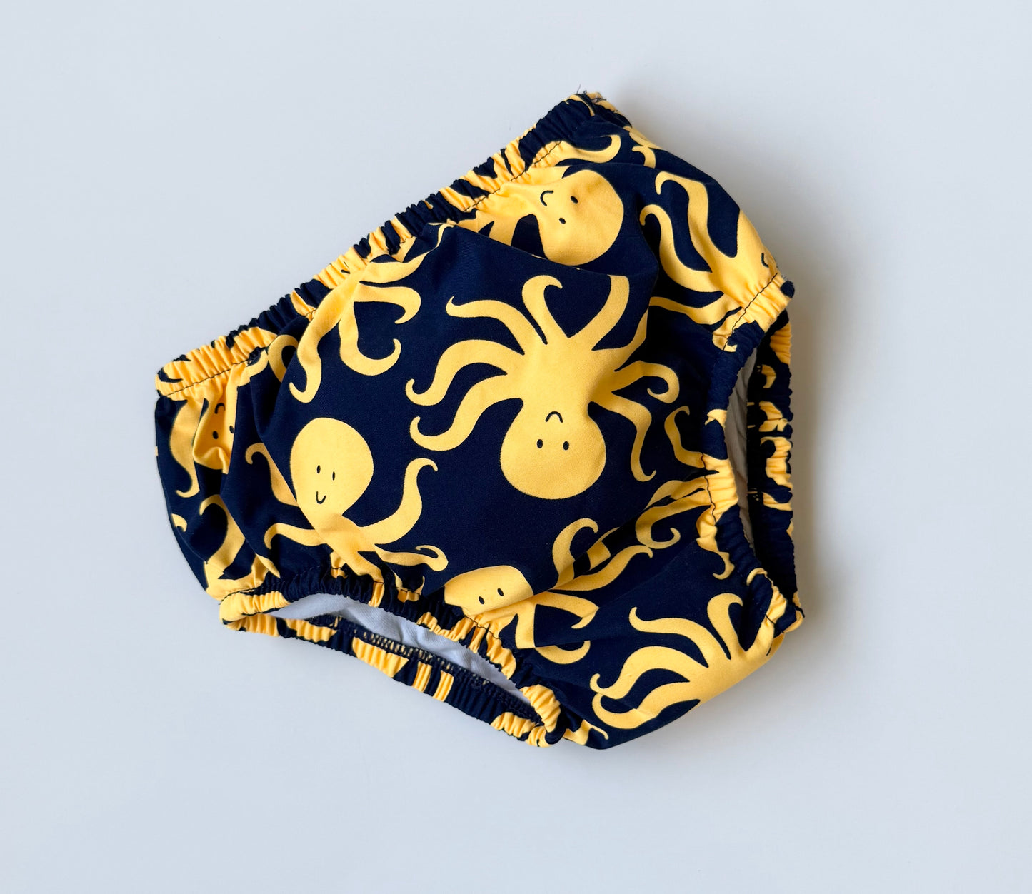 Sea Me Swim Blue & Yellow Octopus Reusable Swim Diaper (12-18 Months)