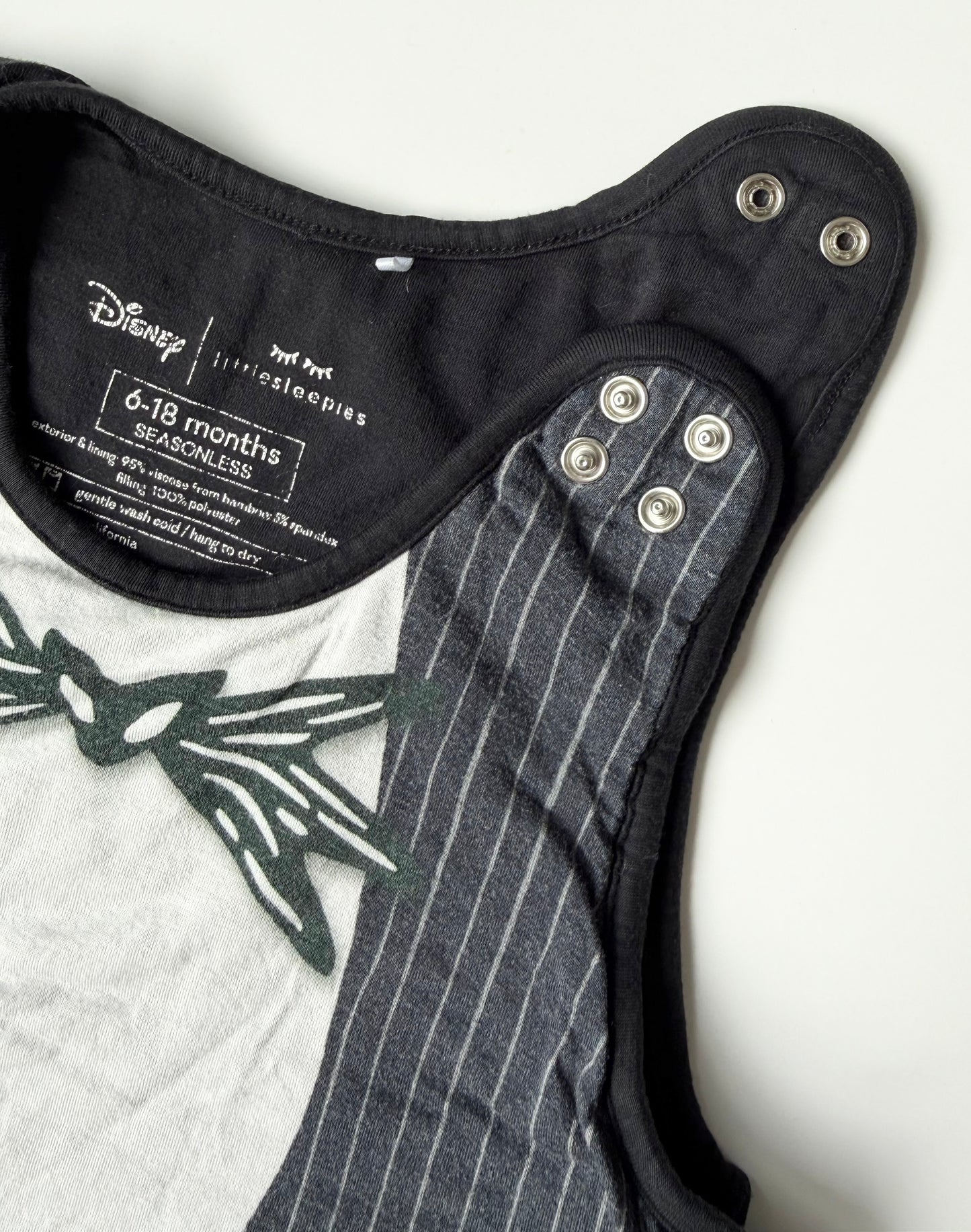 Little Sleepies x Disney The Nightmare Before Christmas Black Jack Skellington Sleep Sack - 1.5TOG (6-18 Months)