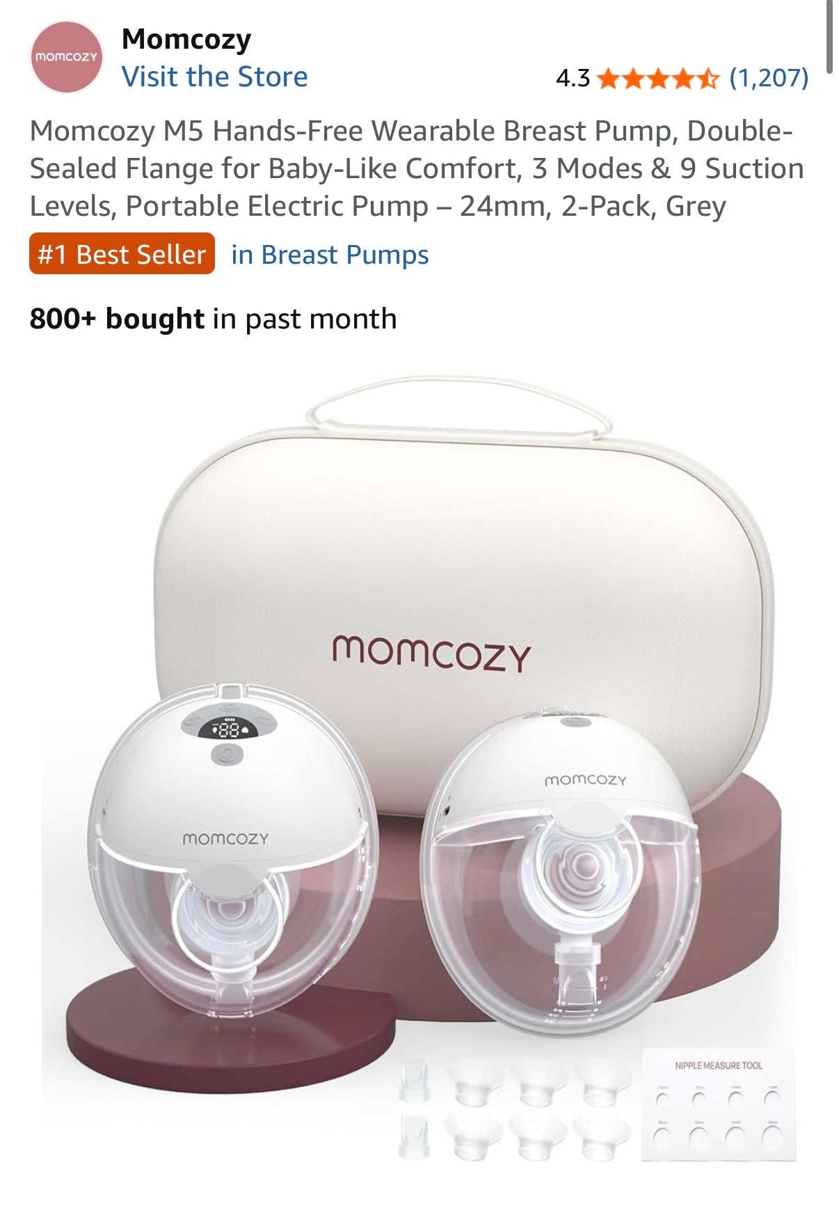 Momcozy M5 Hands-Free Wearable Breast Pump