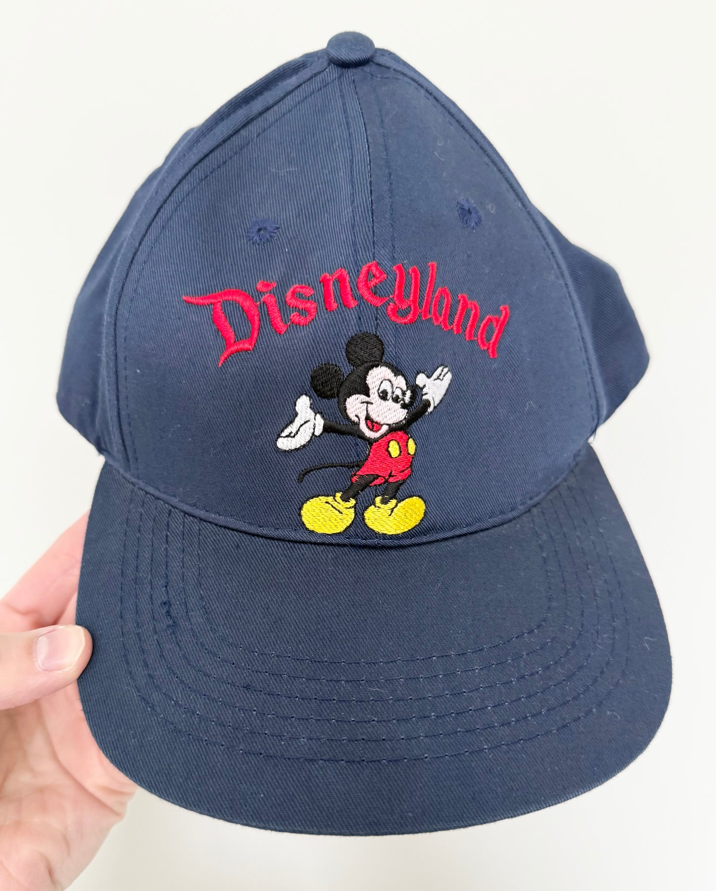 Adult Goofys Hat Co. Disneyland Navy Embroidered Mickey Ball Cap