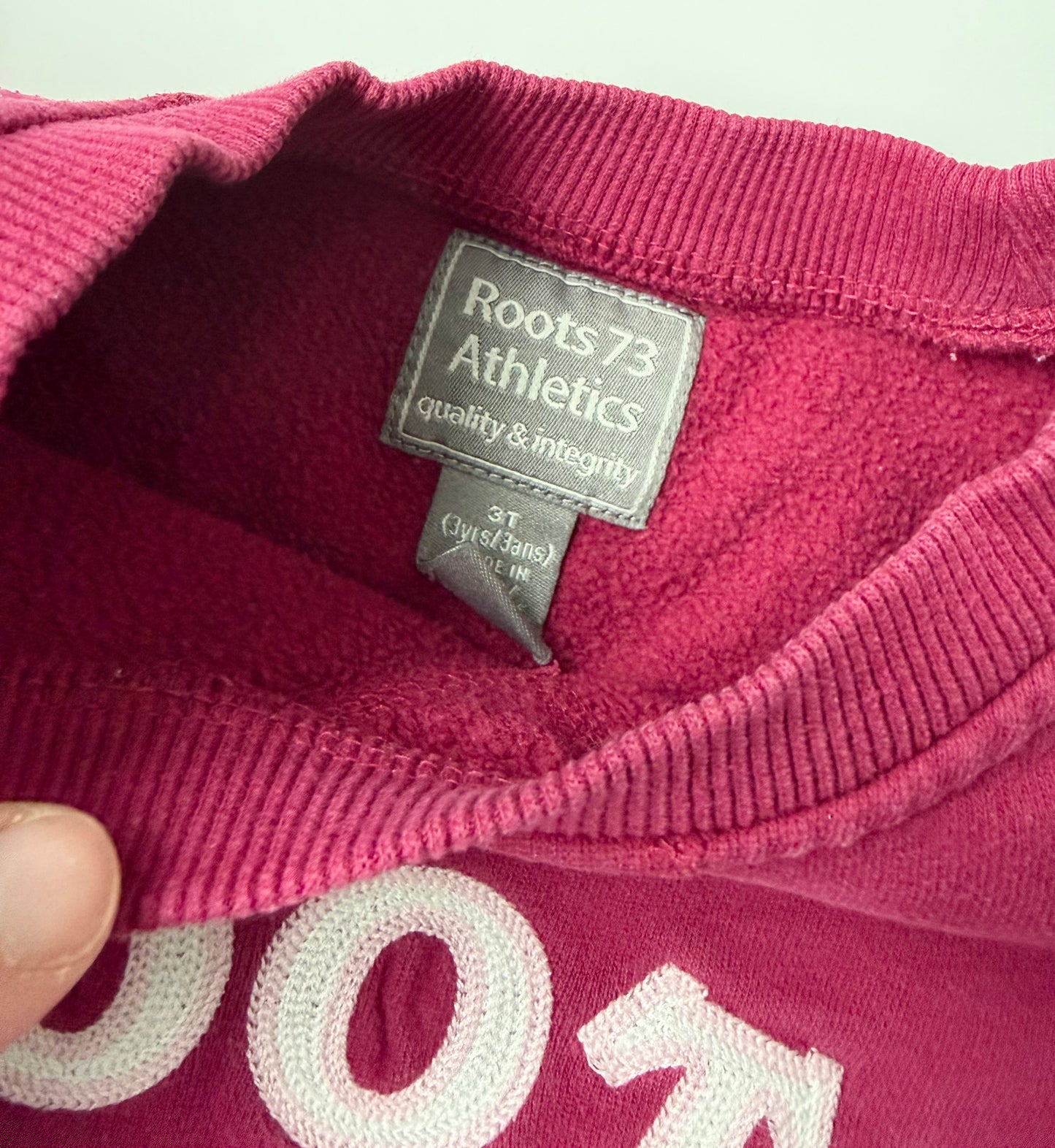 Y2K Roots 73 Athletics Dark Pink Sweater (3T)