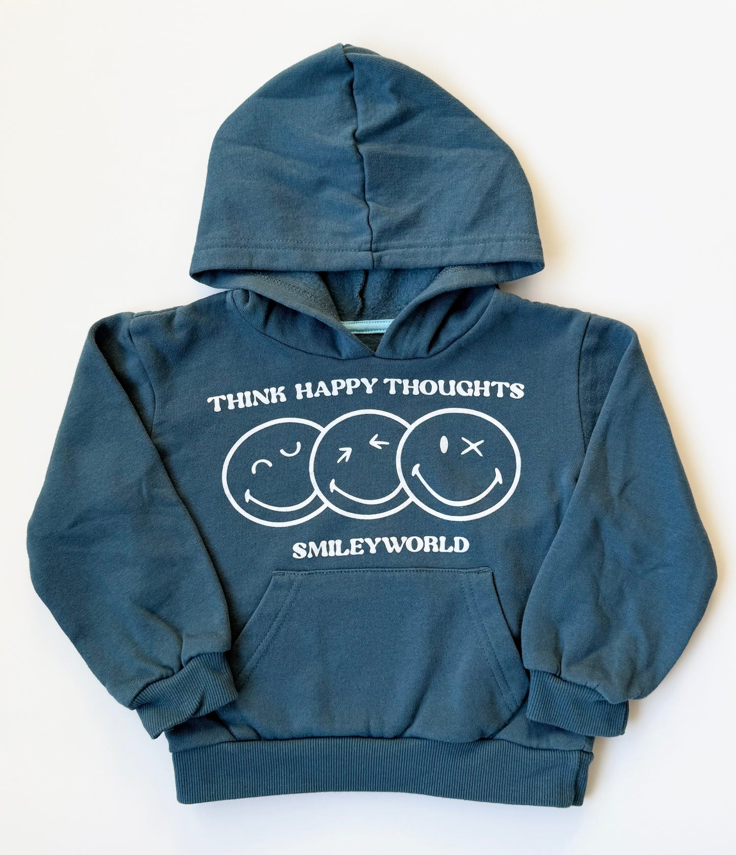 George x Smiley World Blue “Think Happy Thoughts” Hoodie (4T)