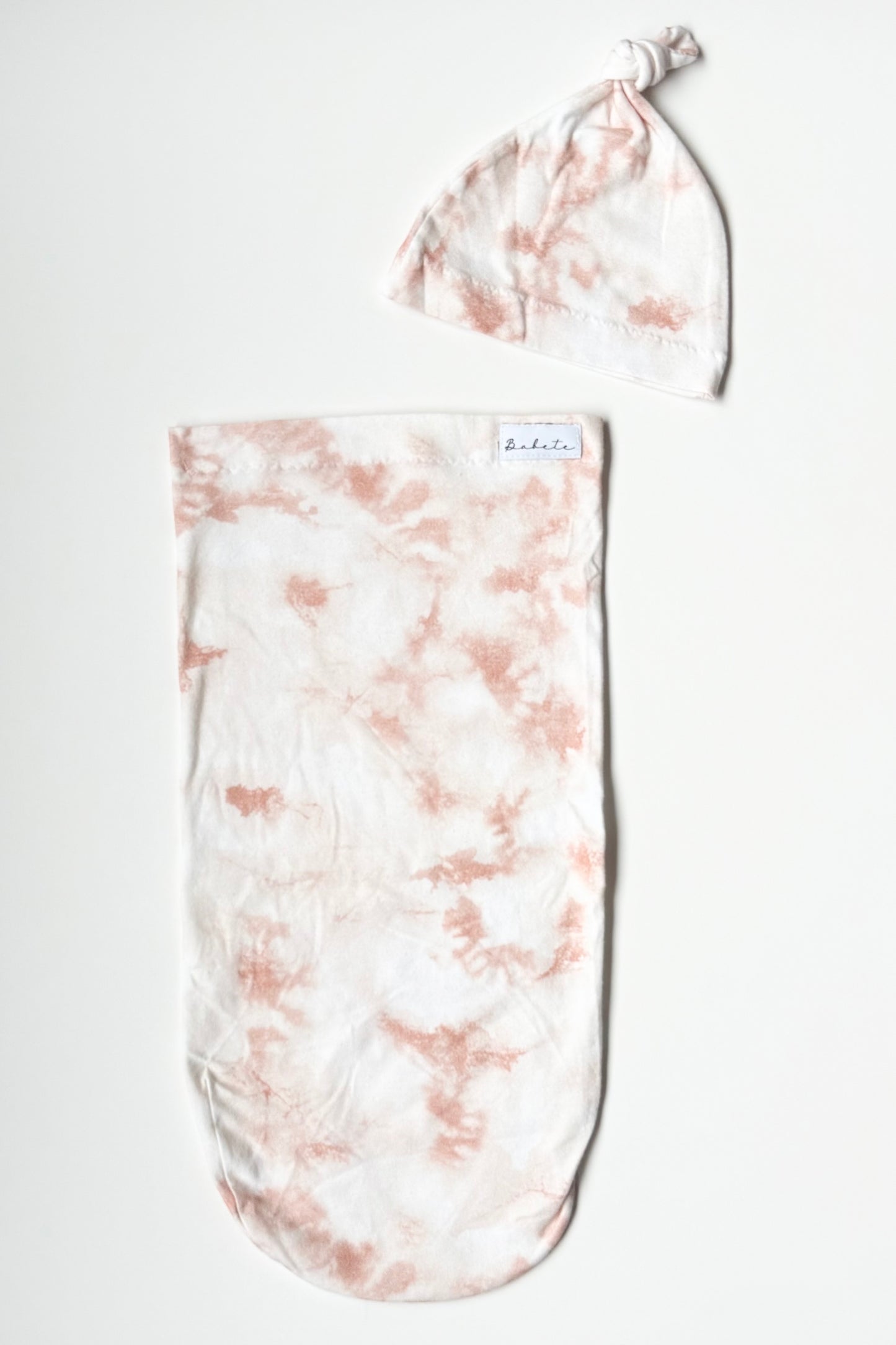 Babete Designs Pink Marble Snuglete & Matching Hat (Newborn)
