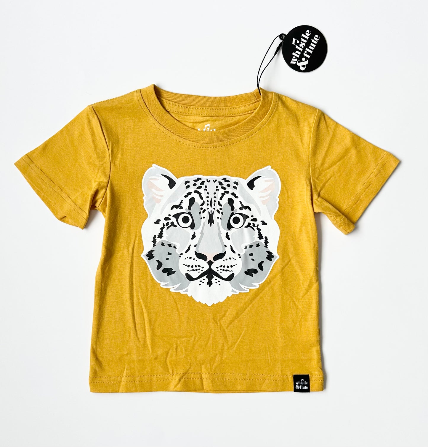 Whistle & Flute Snow Leopard Yellow T-Shirt (1-2 Years) - New