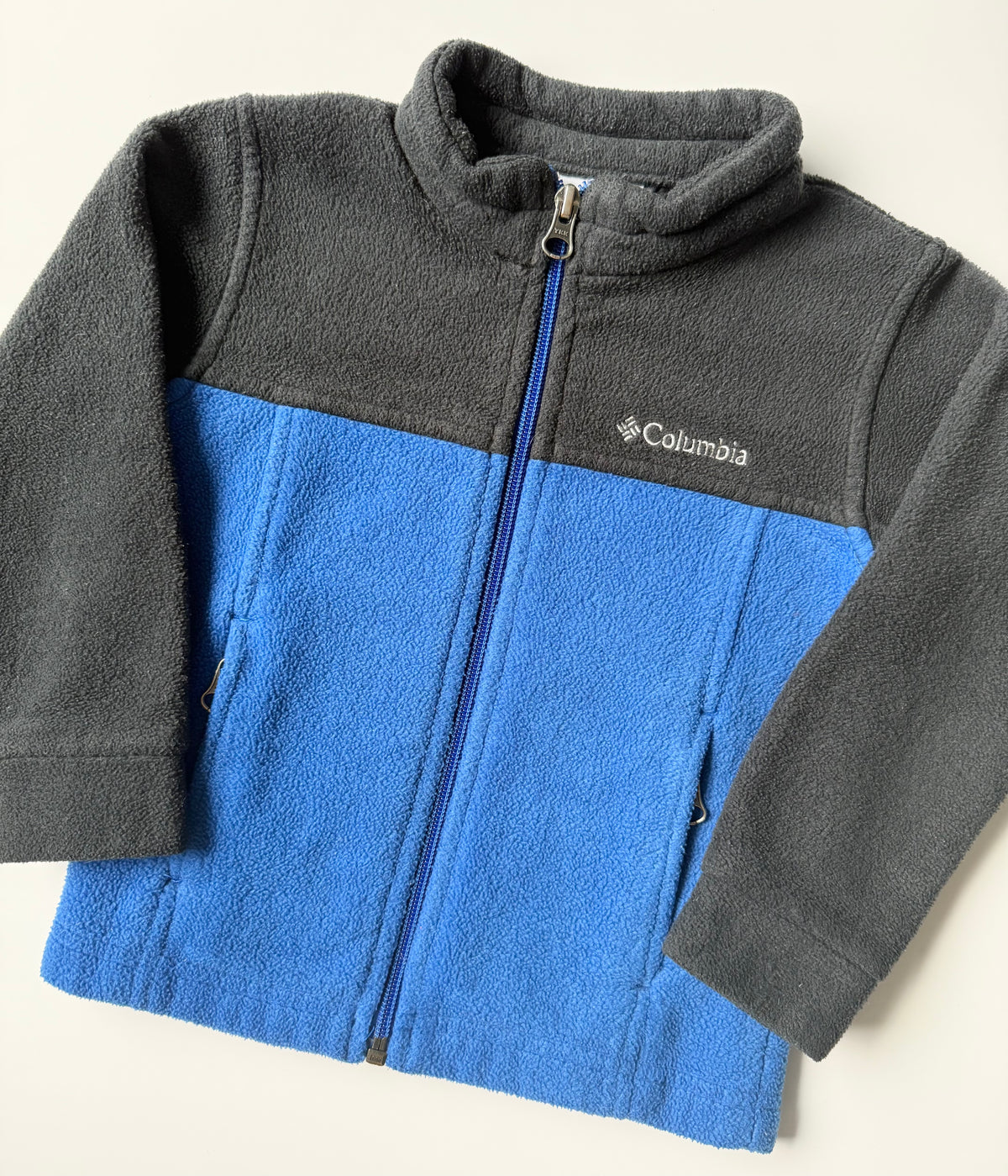 Columbia Black & Blue Fleece Zip Up (3T)