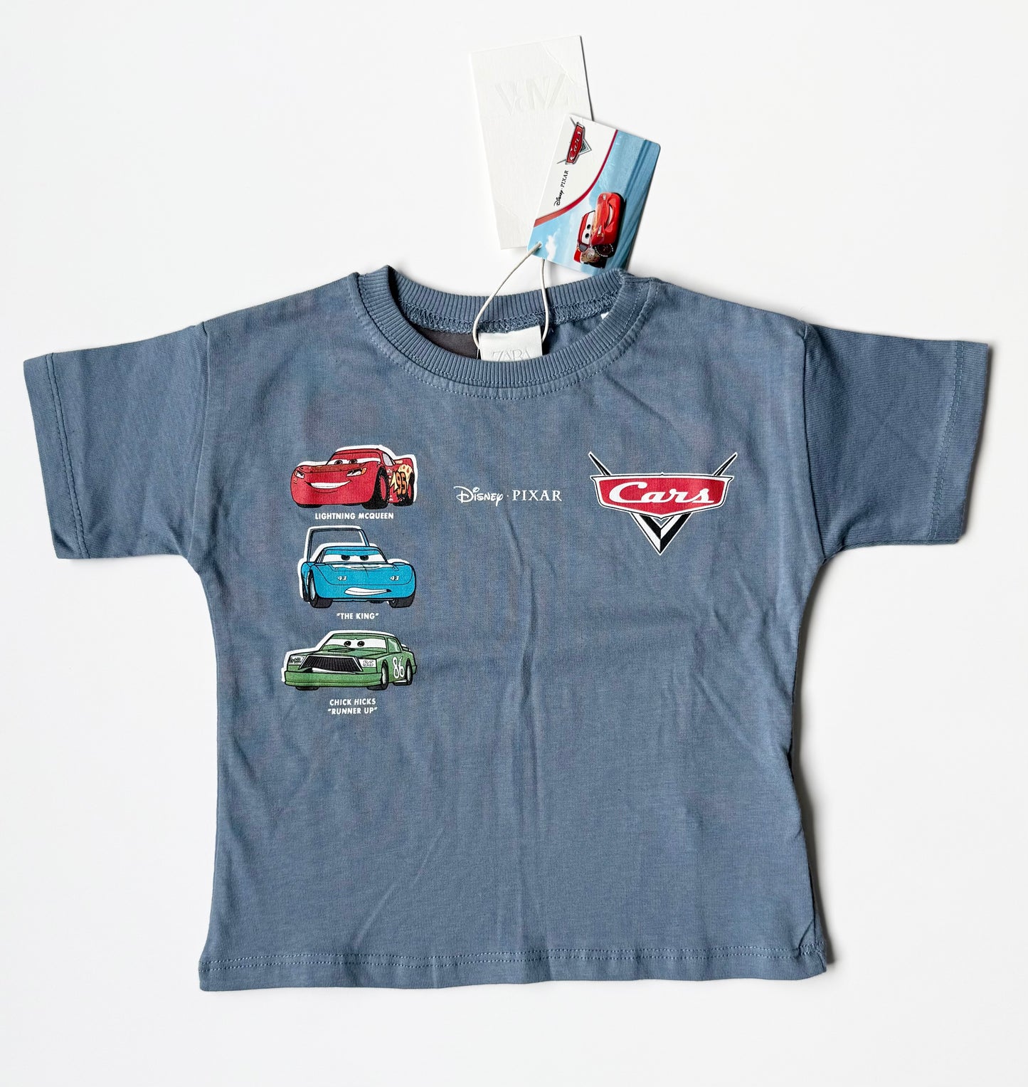 Zara x Disney Pixar Cars Blue “I Am Speed” Characters T-Shirt - New (18 Months)