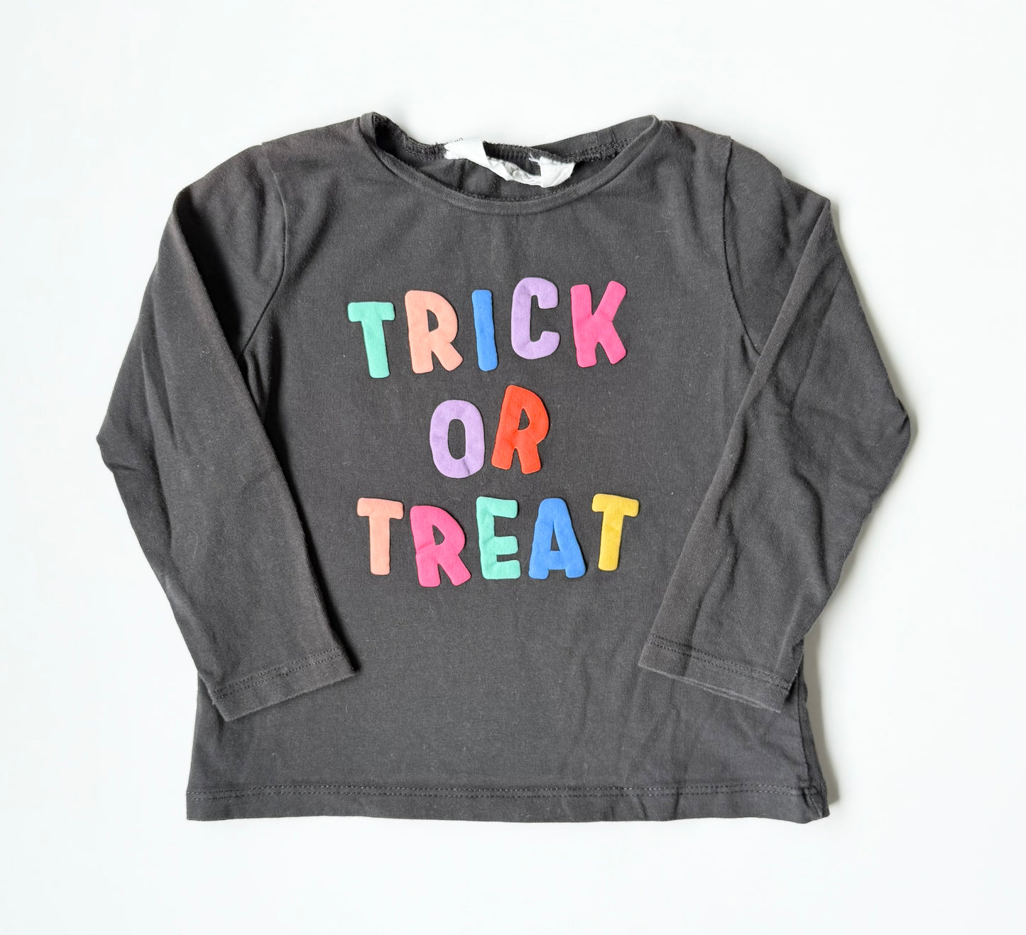 H&M Black & Colourful “Trick or Treat” Long Sleeve (18-24 Months)