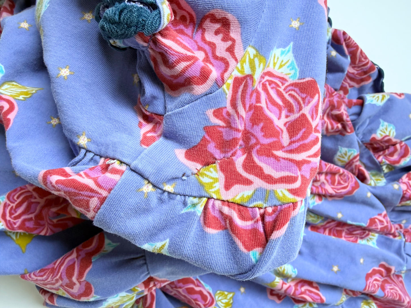 Matilda Jane Purple & Red Flowers Short Sleeve Tiered Dress (4T)