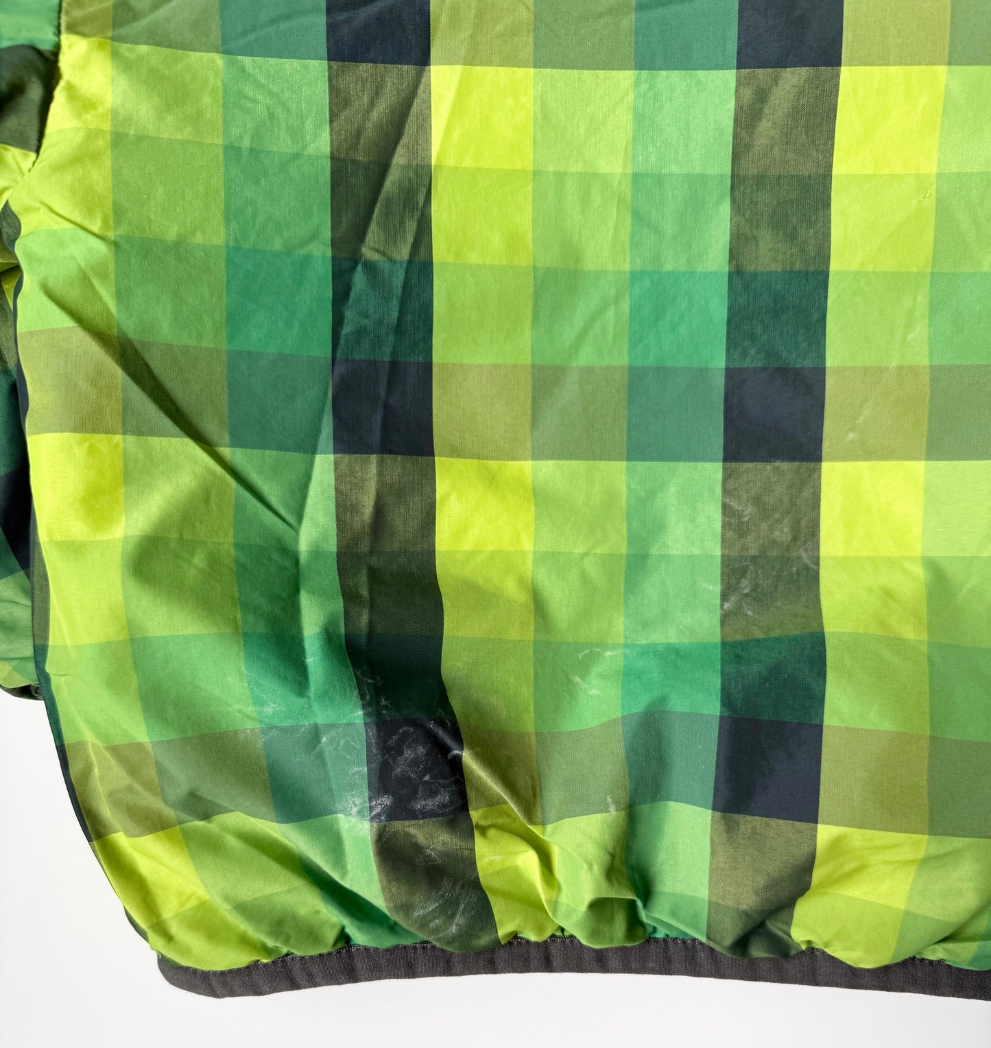 The North Face Perrito Grey & Green Plaid Reversible Jacket (2T)