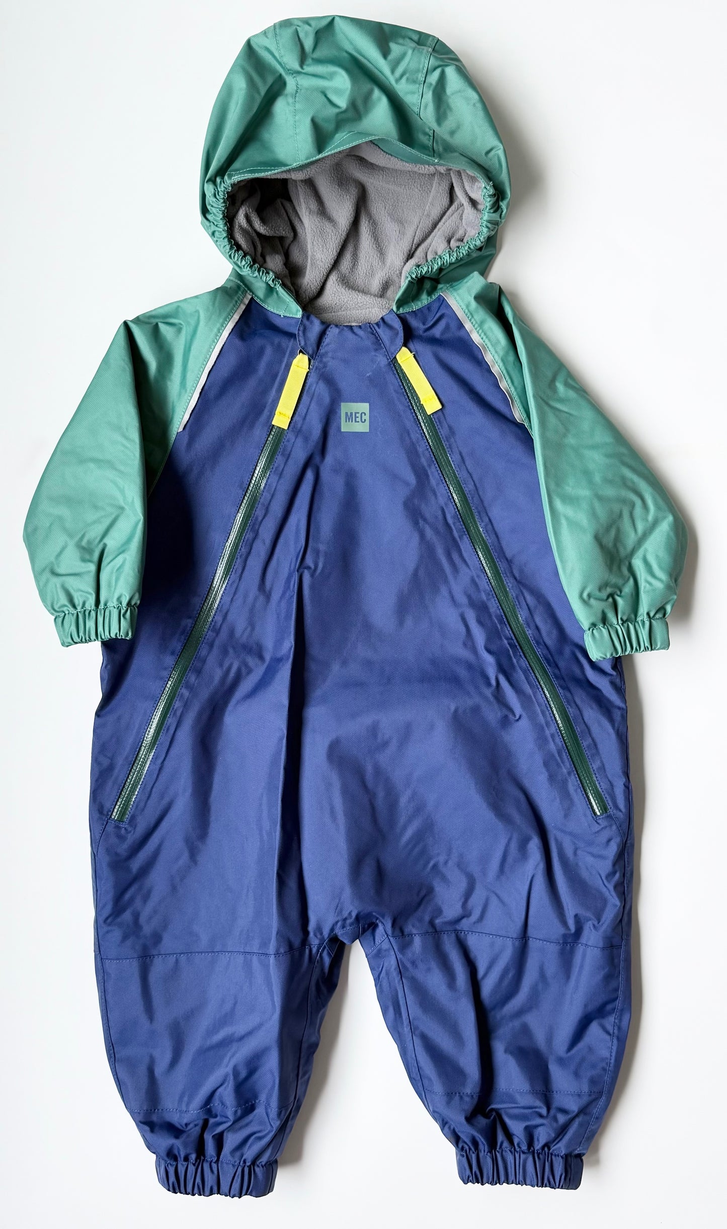 MEC Blue & Green Fleece Lined Cozy Newt Suit (6 Months)