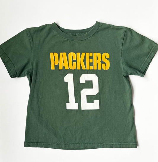 Green Bay Packers “12 Rodgers” Green Football T-Shirt (5/6 Years)