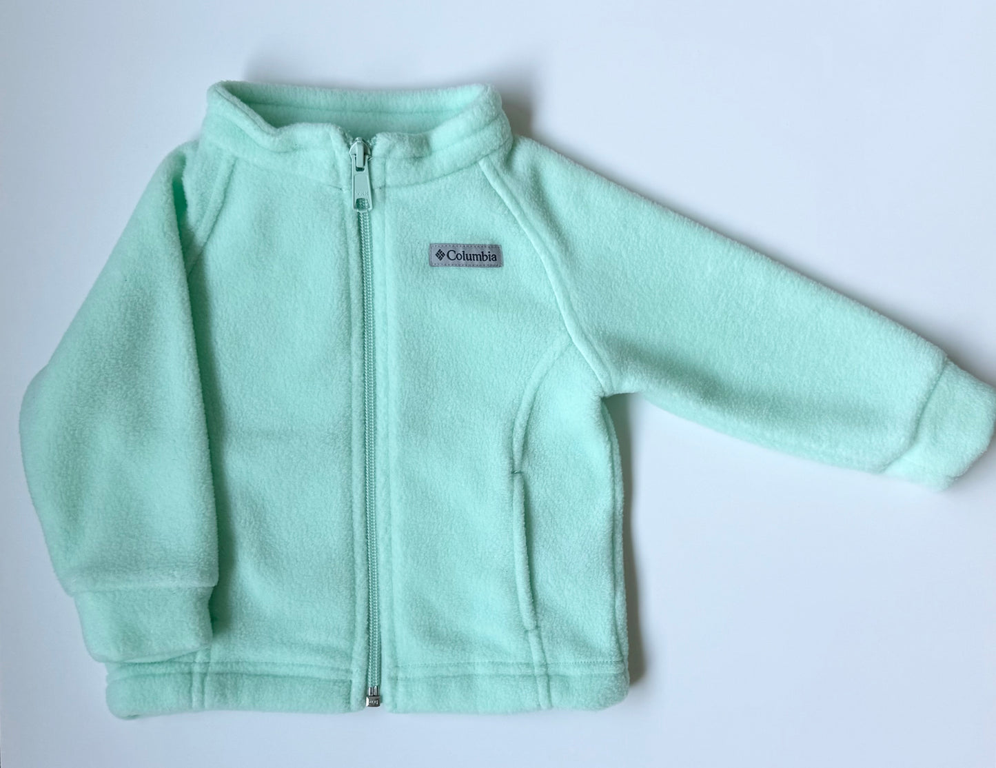 Columbia Light Blue/Mint Fleece Zip Up (6-12 Months)