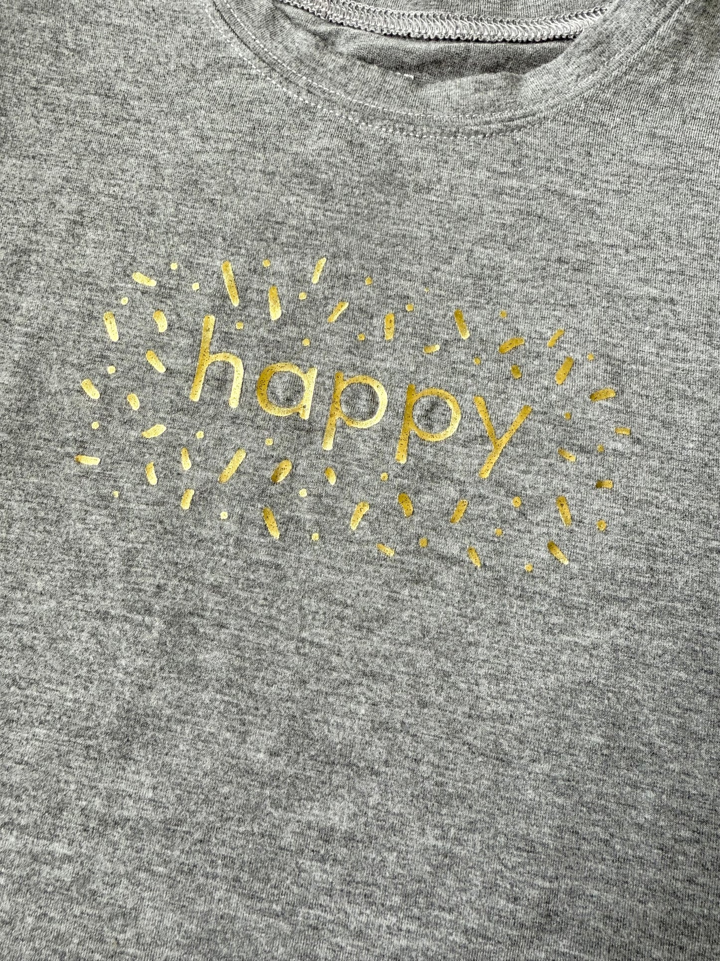 The Whimsical Fox Grey “Happy” T-Shirt (2T)