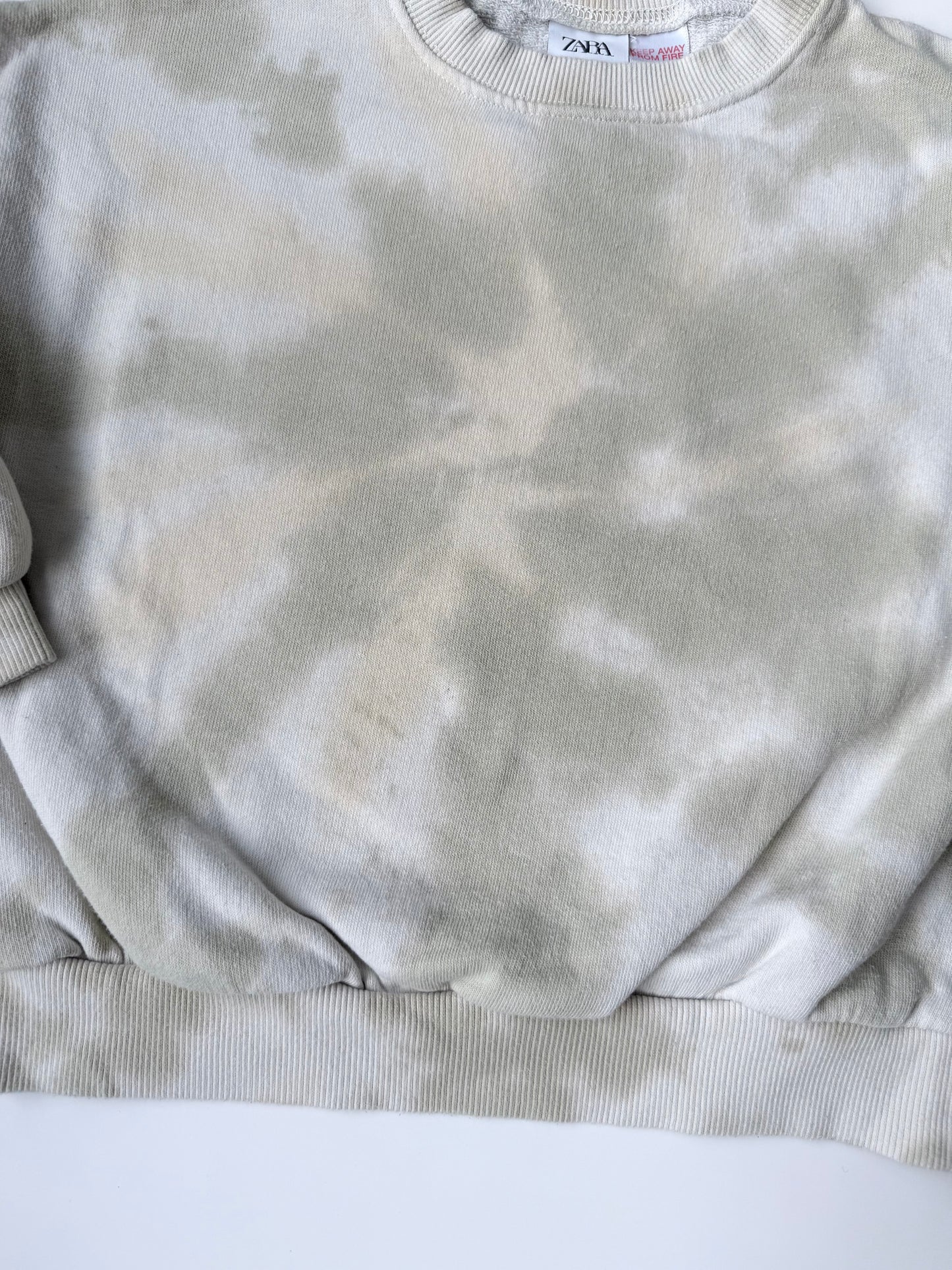 Zara Green & Yellow Tie Dye Crewneck Sweater (3-4 Years)