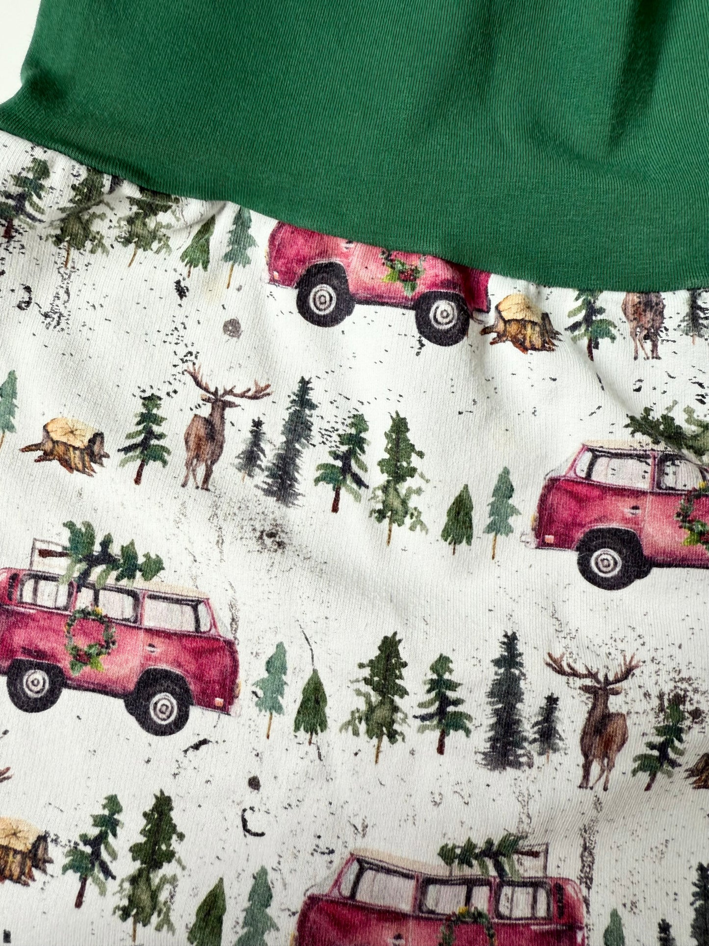 Rascal & Rebelle Green Christmas Tree Car Grow With Me Pants (12 Months - 3T)